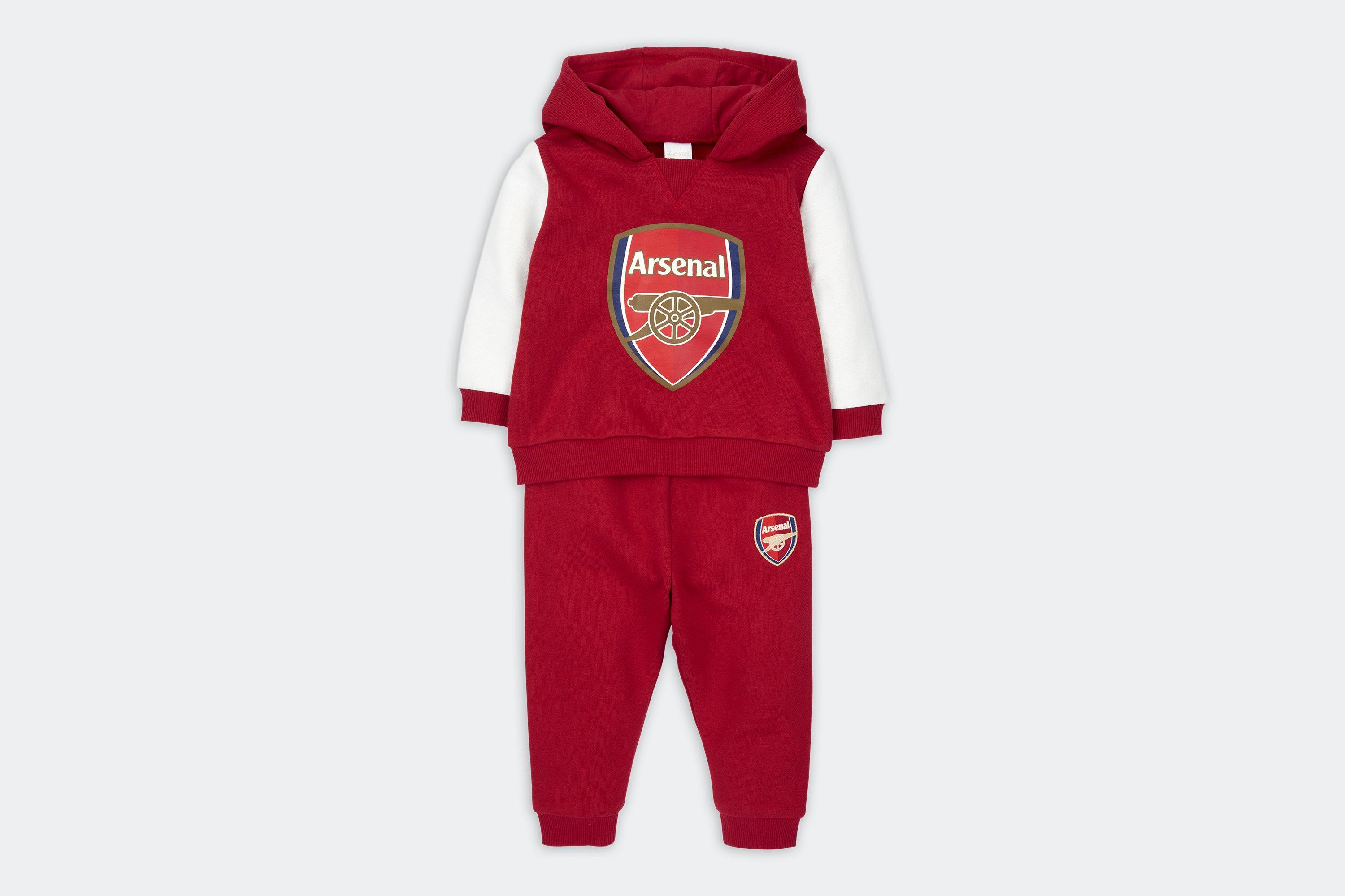 Arsenal Baby Red Crest Hoodie Tracksuit