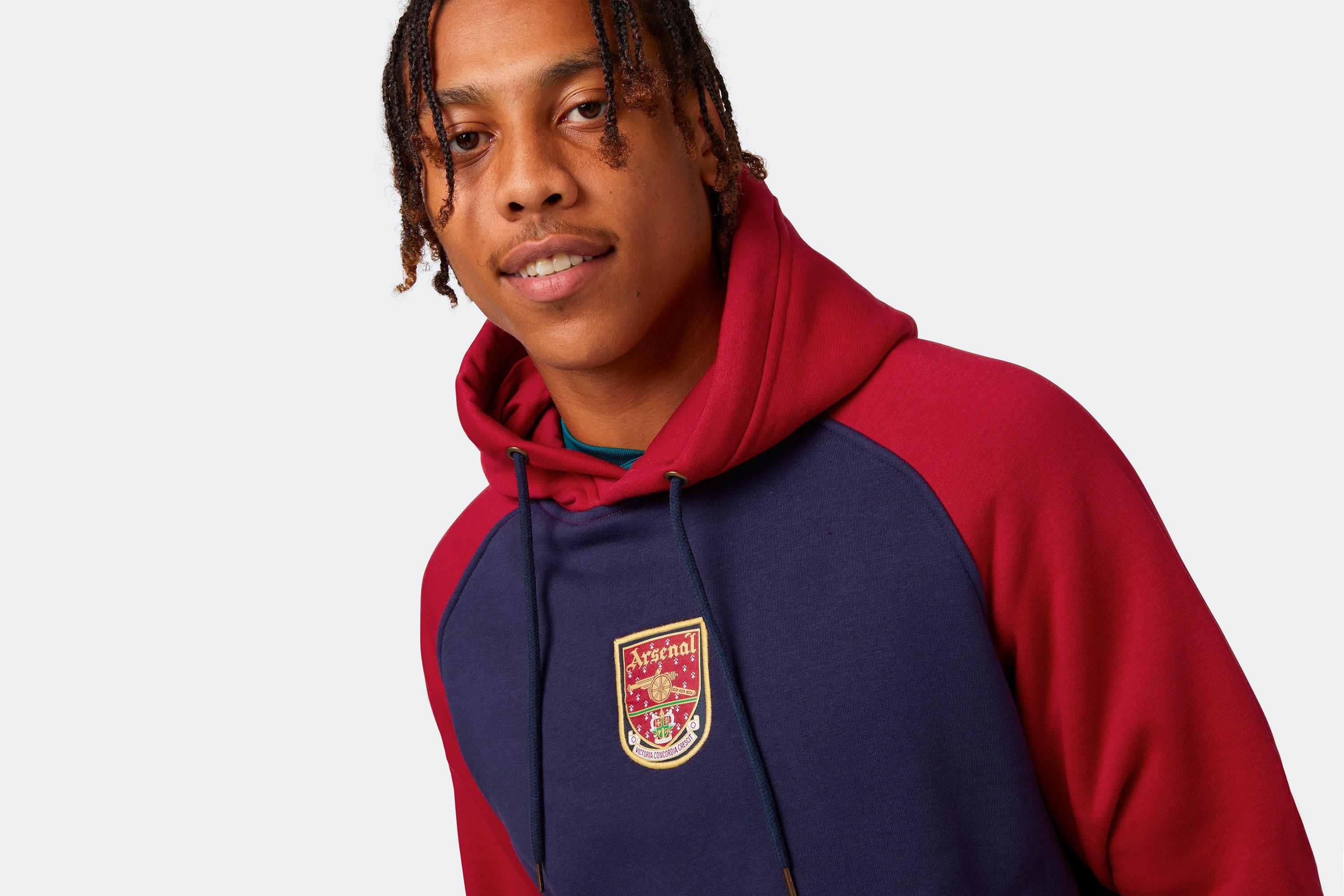 Arsenal Retro Crest Raglan Hoodie | Official Online Store