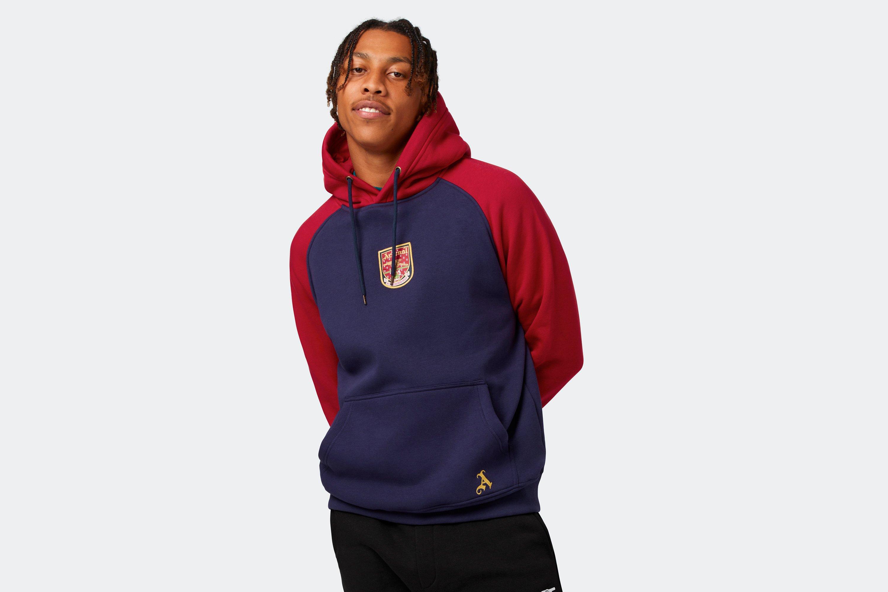 Arsenal Retro Crest Raglan Hoodie | Official Online Store