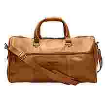 Arsenal Beige Oiled Leather Holdall Bag