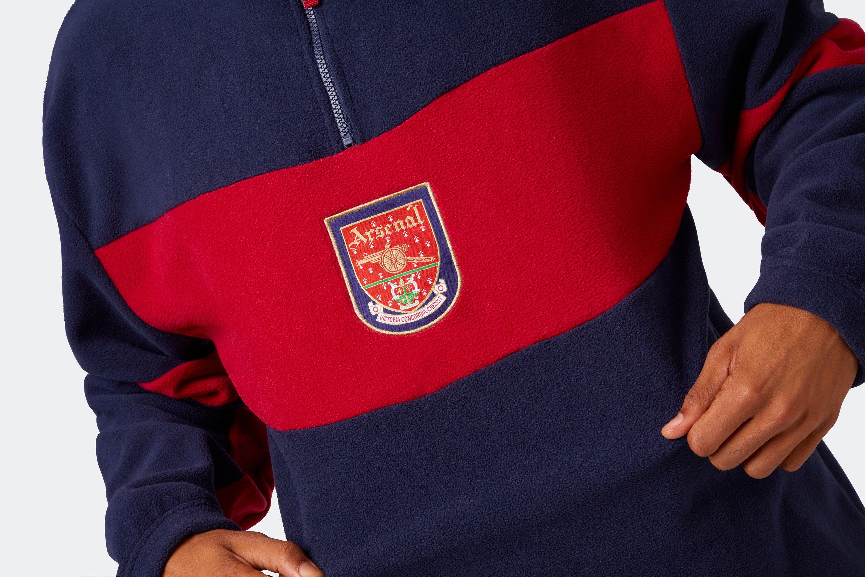Arsenal Retro Crest Zip Fleece Sweatshirt | Official Online Store