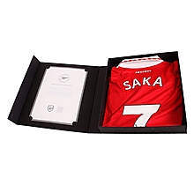 Arsenal Boxed 22/23 Signed Home Shirt SAKA