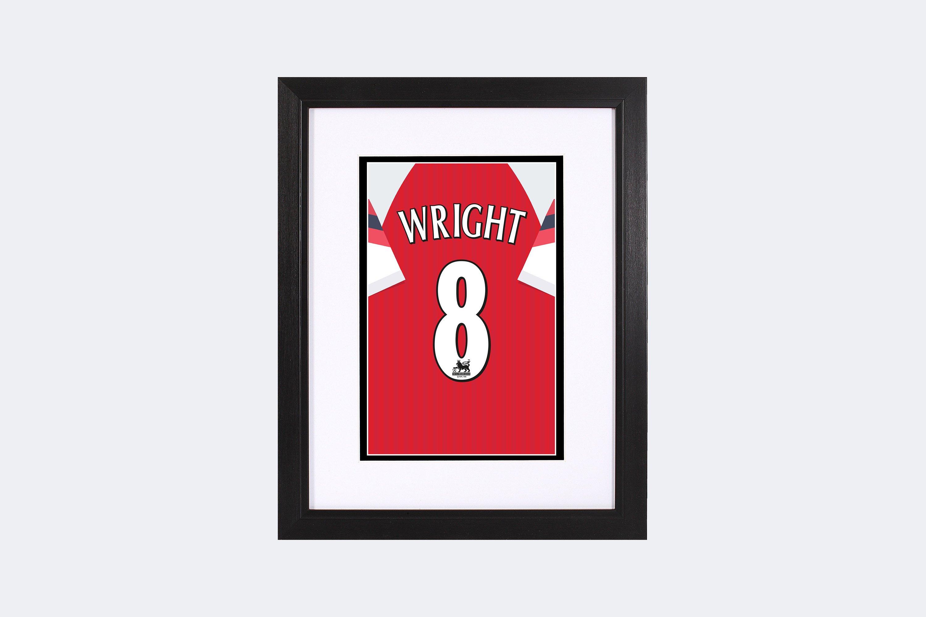 Arsenal Wright 8 Framed Retro Shirt Print