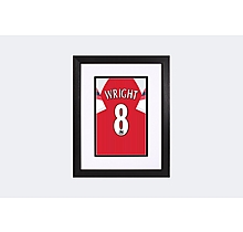 Arsenal Wright 8 Framed Retro Shirt Print