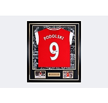 Arsenal Framed Signed Lukas Podolski Shirt