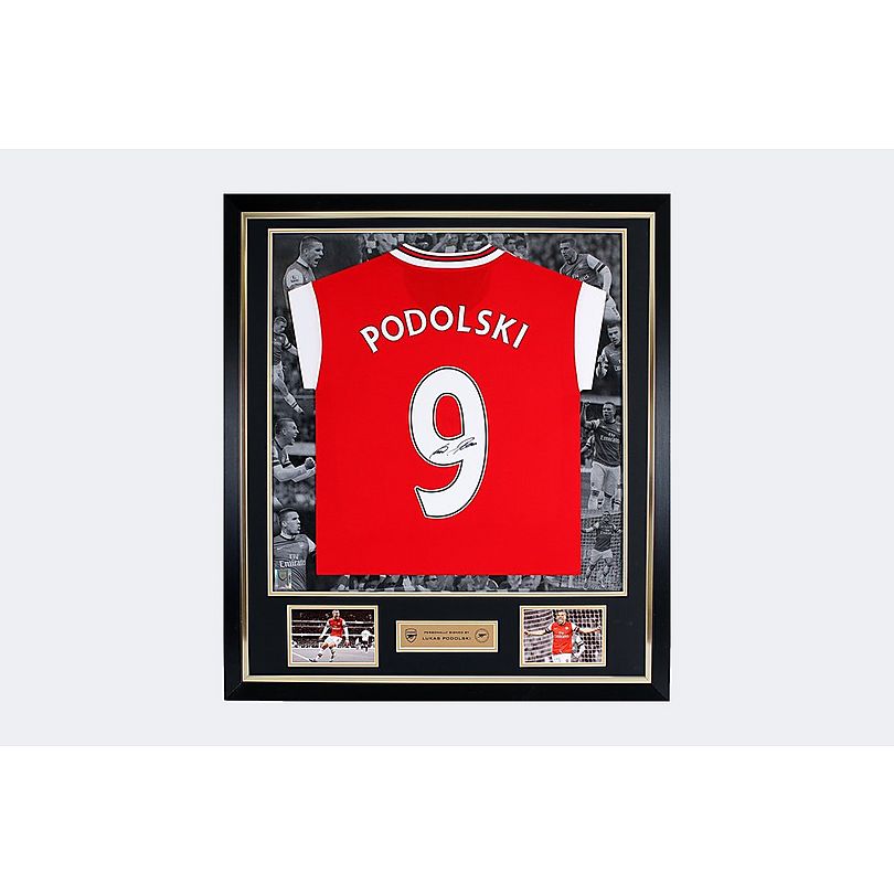 solidariteit Beroemdheid Verwaand Arsenal Framed Signed Lukas Podolski Shirt | Official Online Store