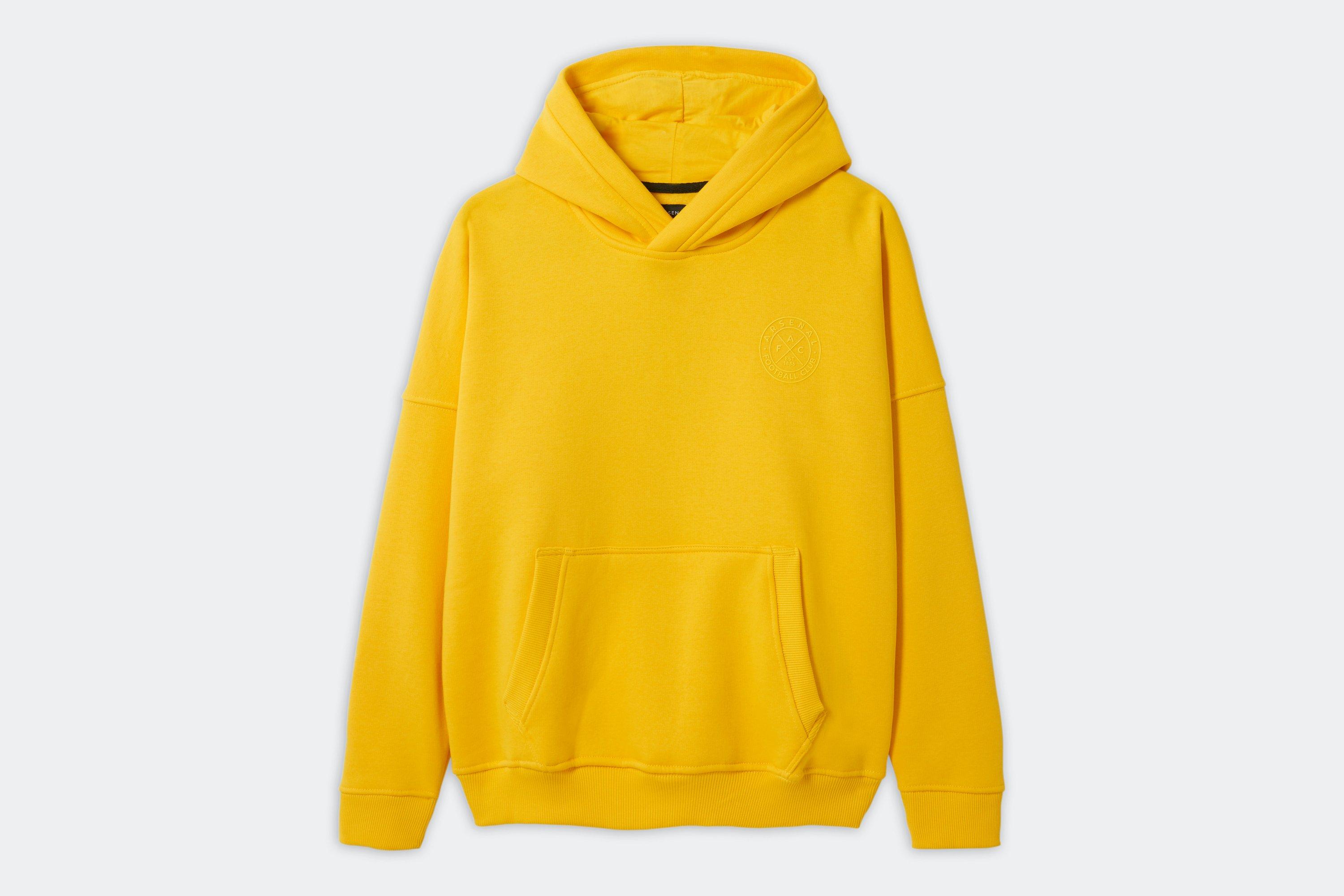 Arsenal Kids Yellow Tonal Stamp Print Hoodie