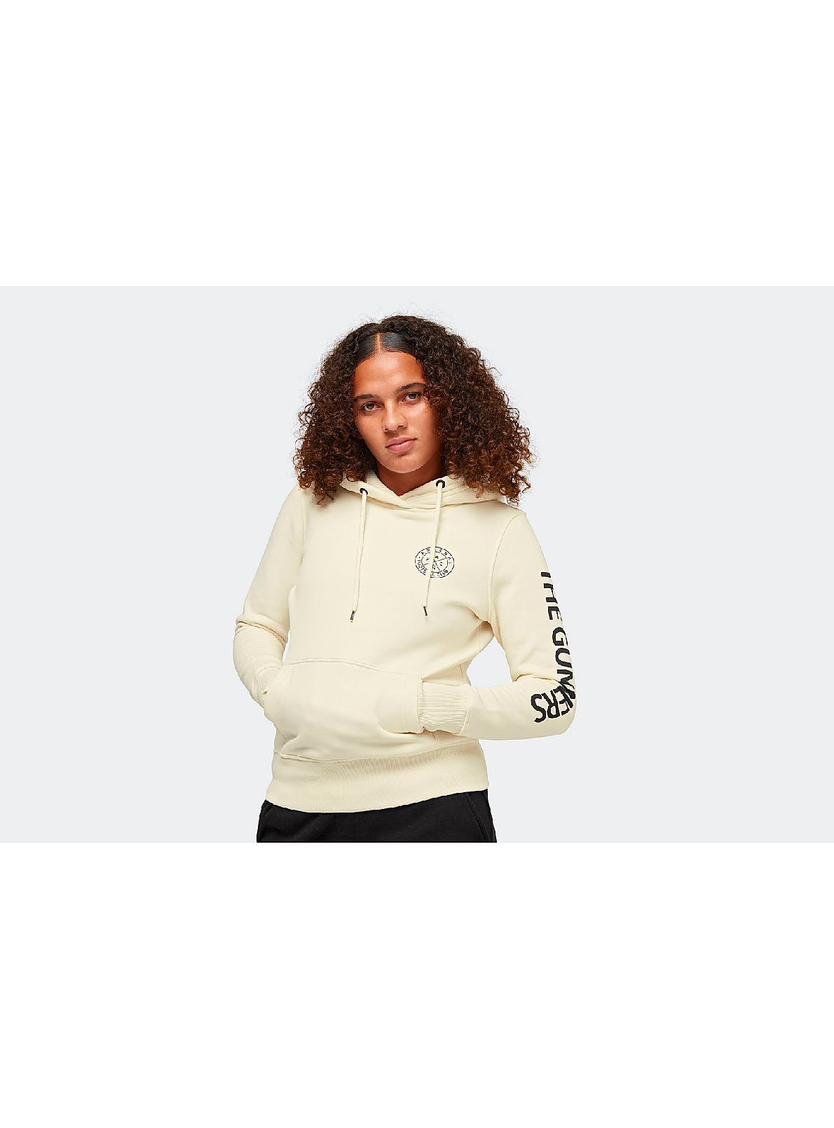 Arsenal Womens The Gunners Cream Hoodie | Official Online Store