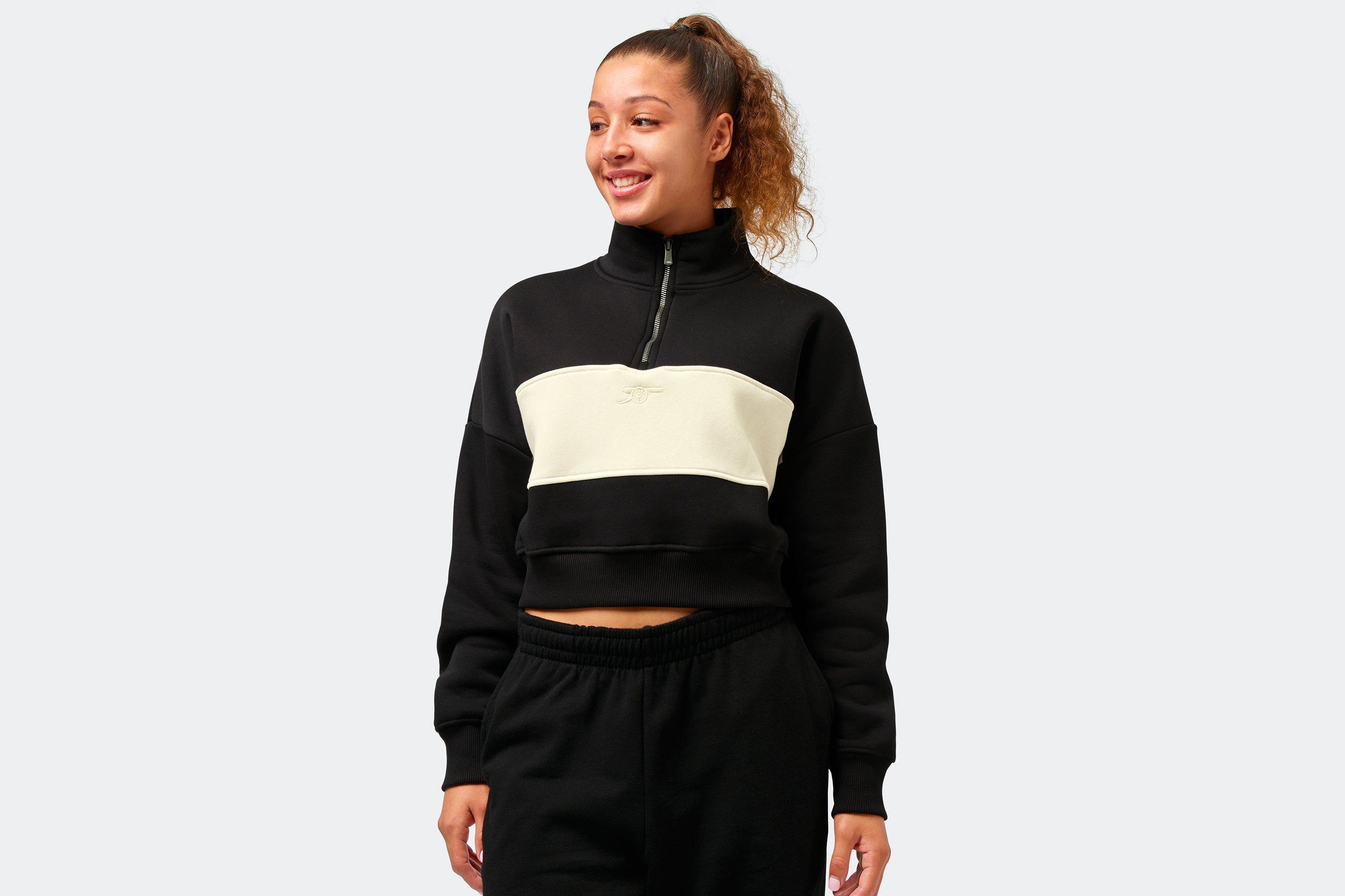 Colour block shop zip sweatshirt