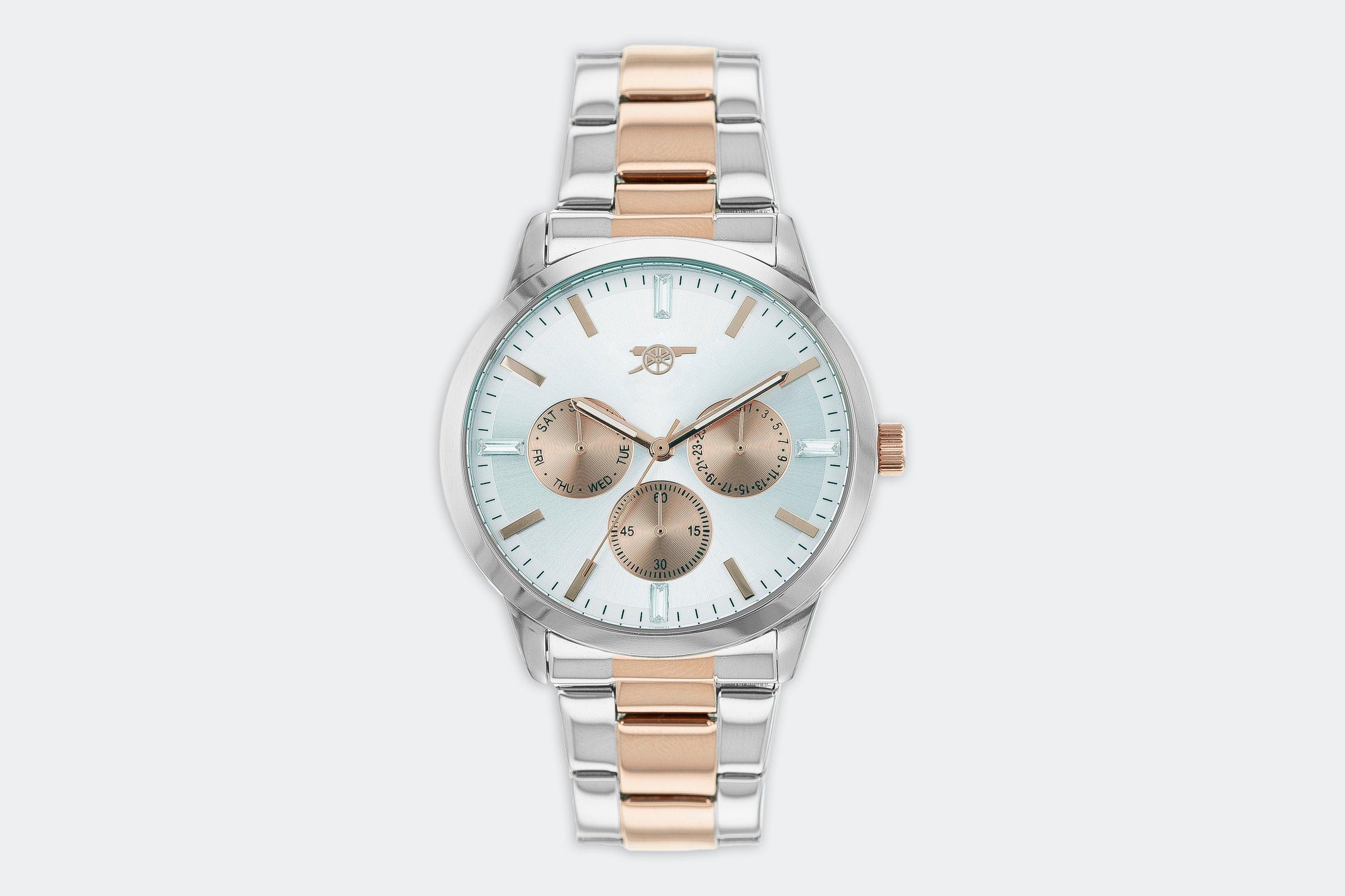 Arsenal Rose Gold and Stainless Steel Watch