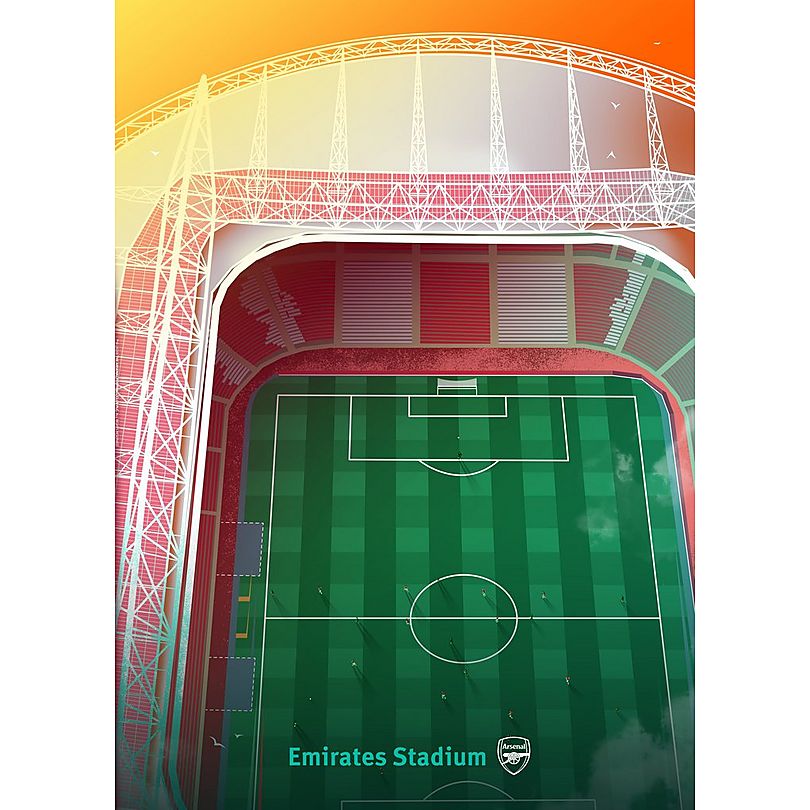 Arsenal Emirates Stadium Overhead Metal Poster