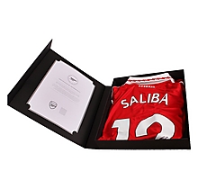 Arsenal Boxed 22/23 Signed Home Shirt SALIBA