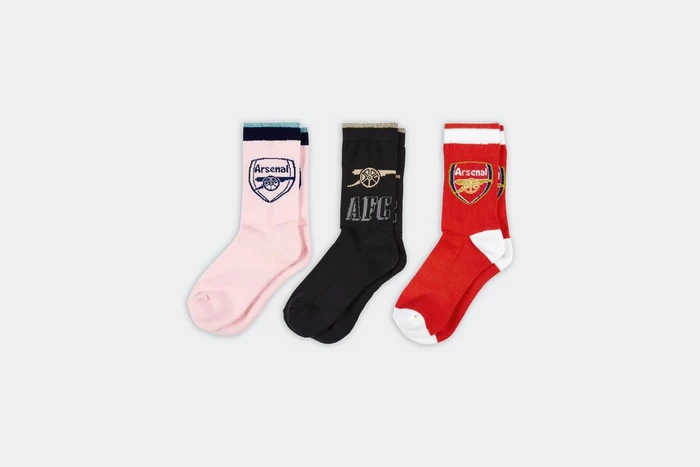 Arsenal Womens 3 Pack Socks Gift Set