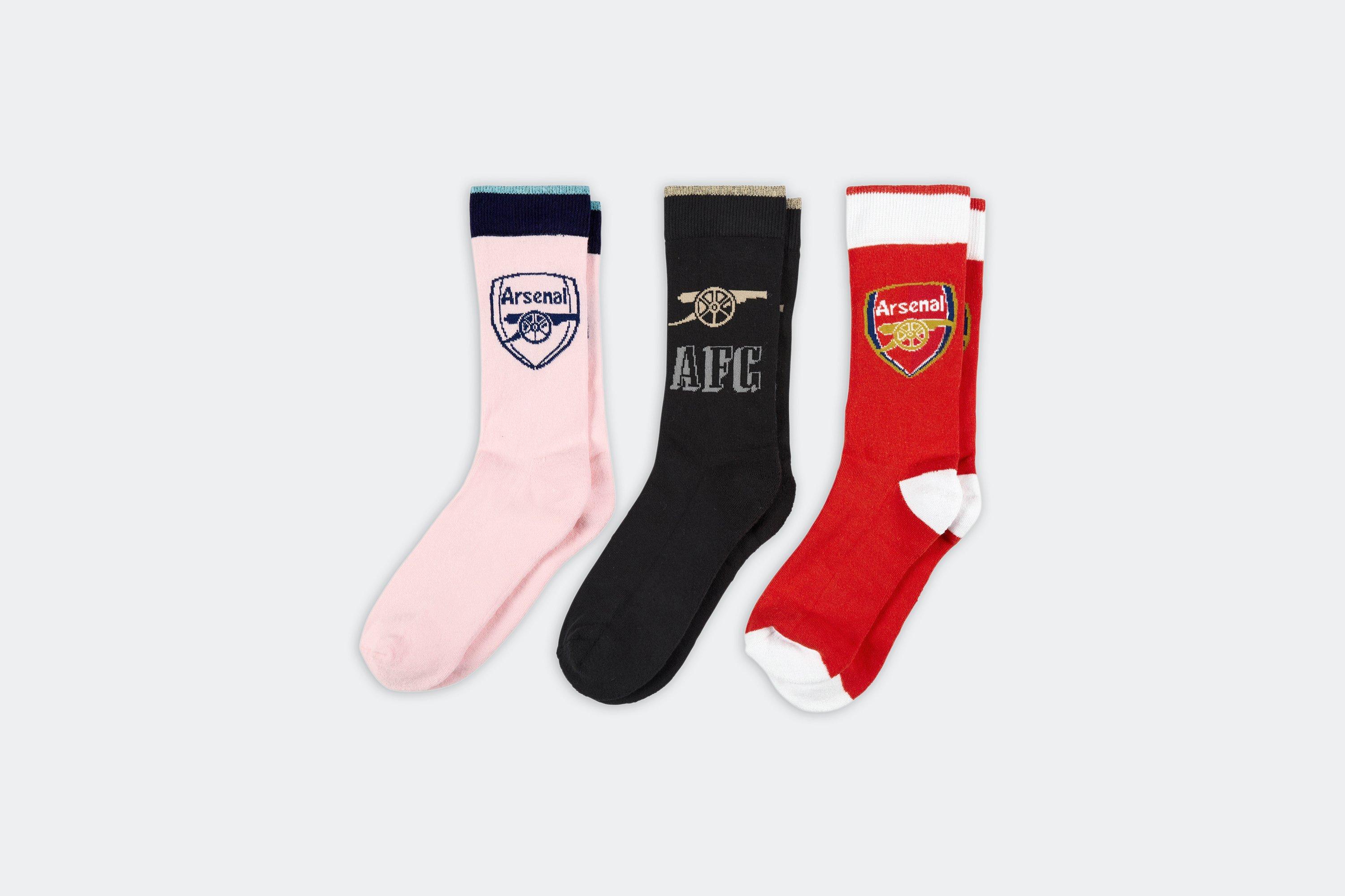 Arsenal 3 Pack Socks Gift Set