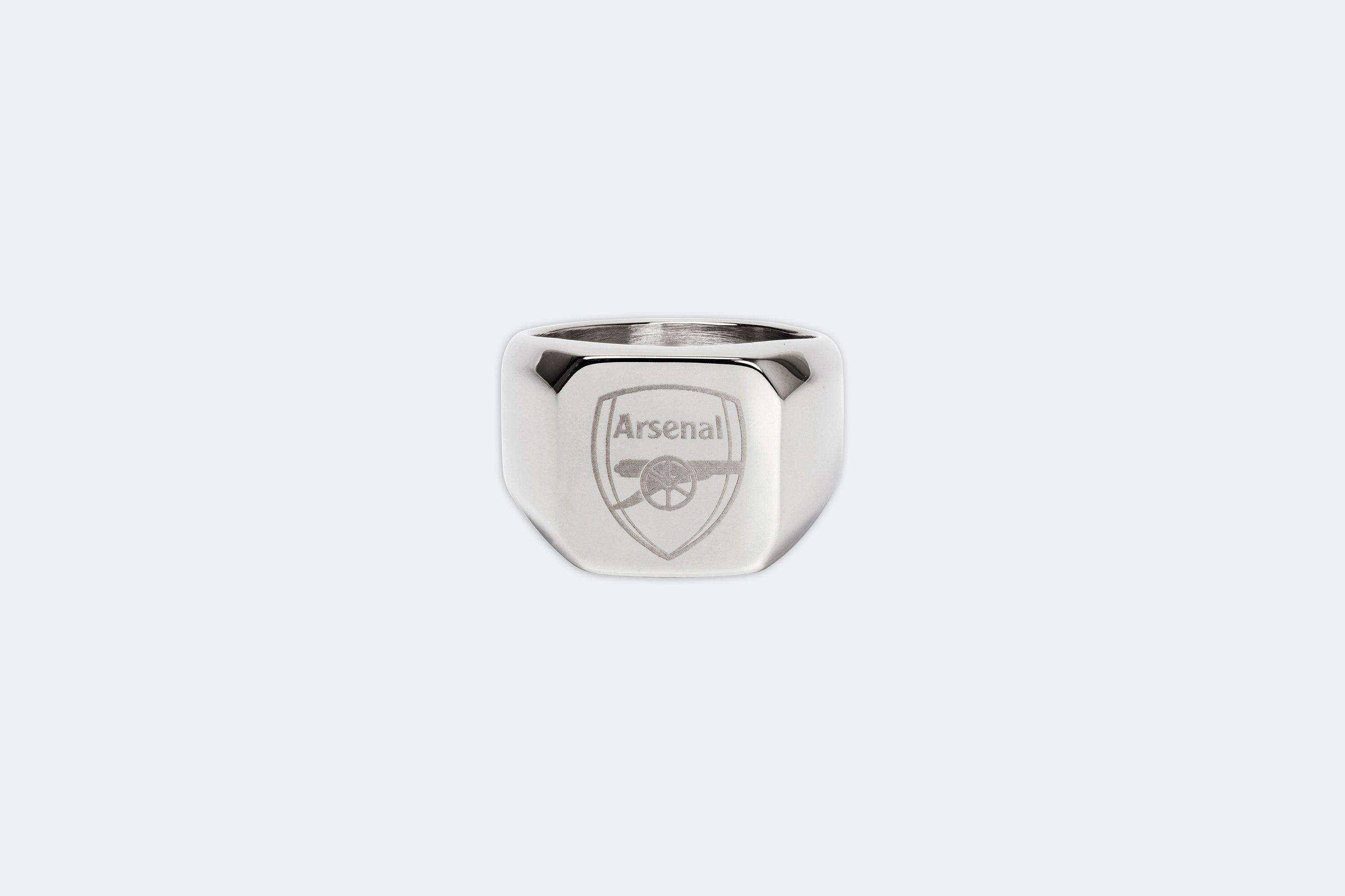 Arsenal Stainless Steel Square Signet Ring