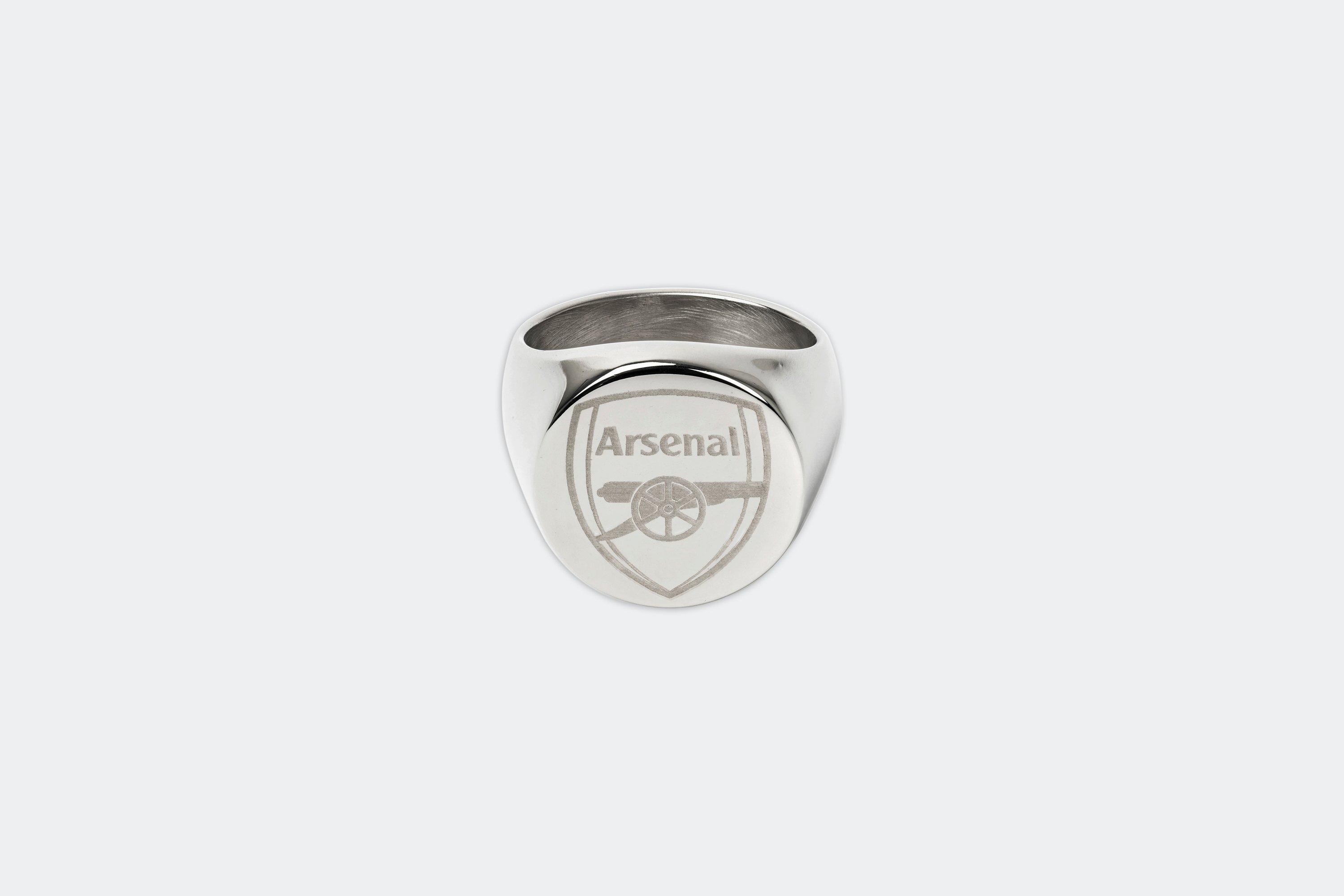 Arsenal Stainless Steel  Round Signet Ring