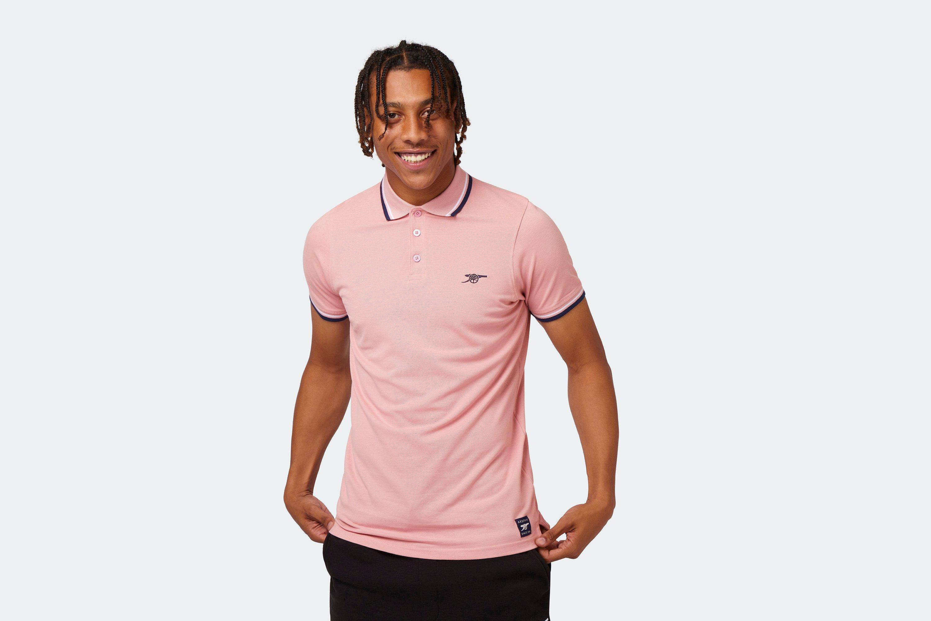 Pink and grey outlet polo shirt