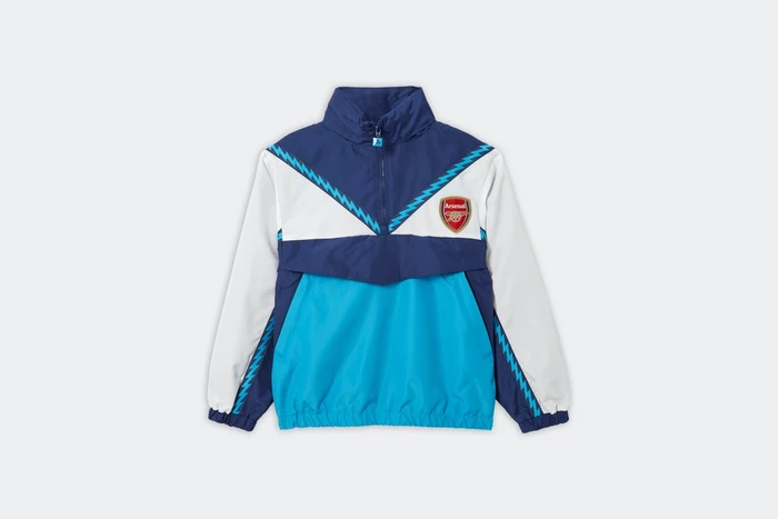 Arsenal Kids Retro 1/4 Zip Panel Jacket