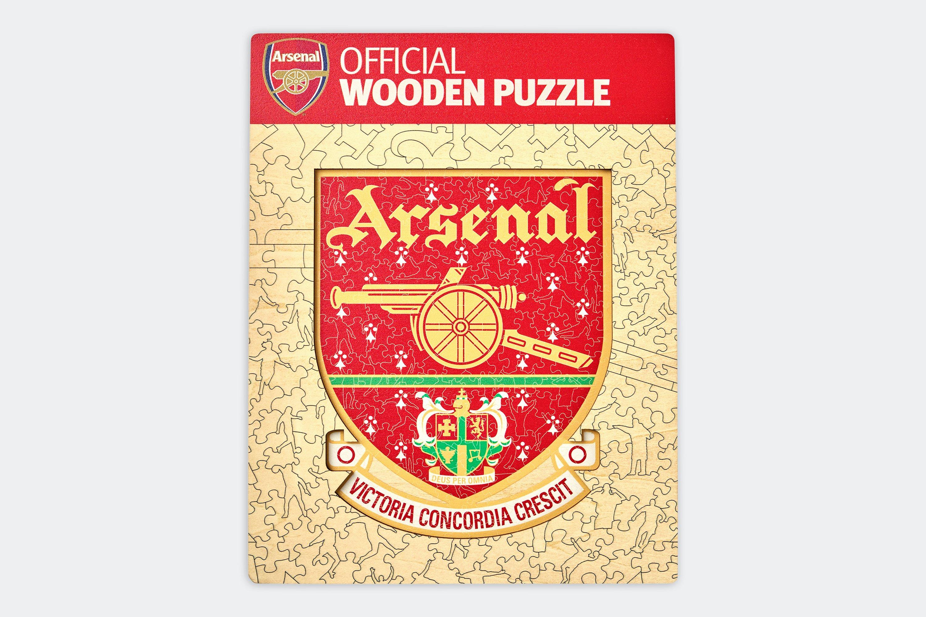 Arsenal Small Retro Crest Wooden Puzzle