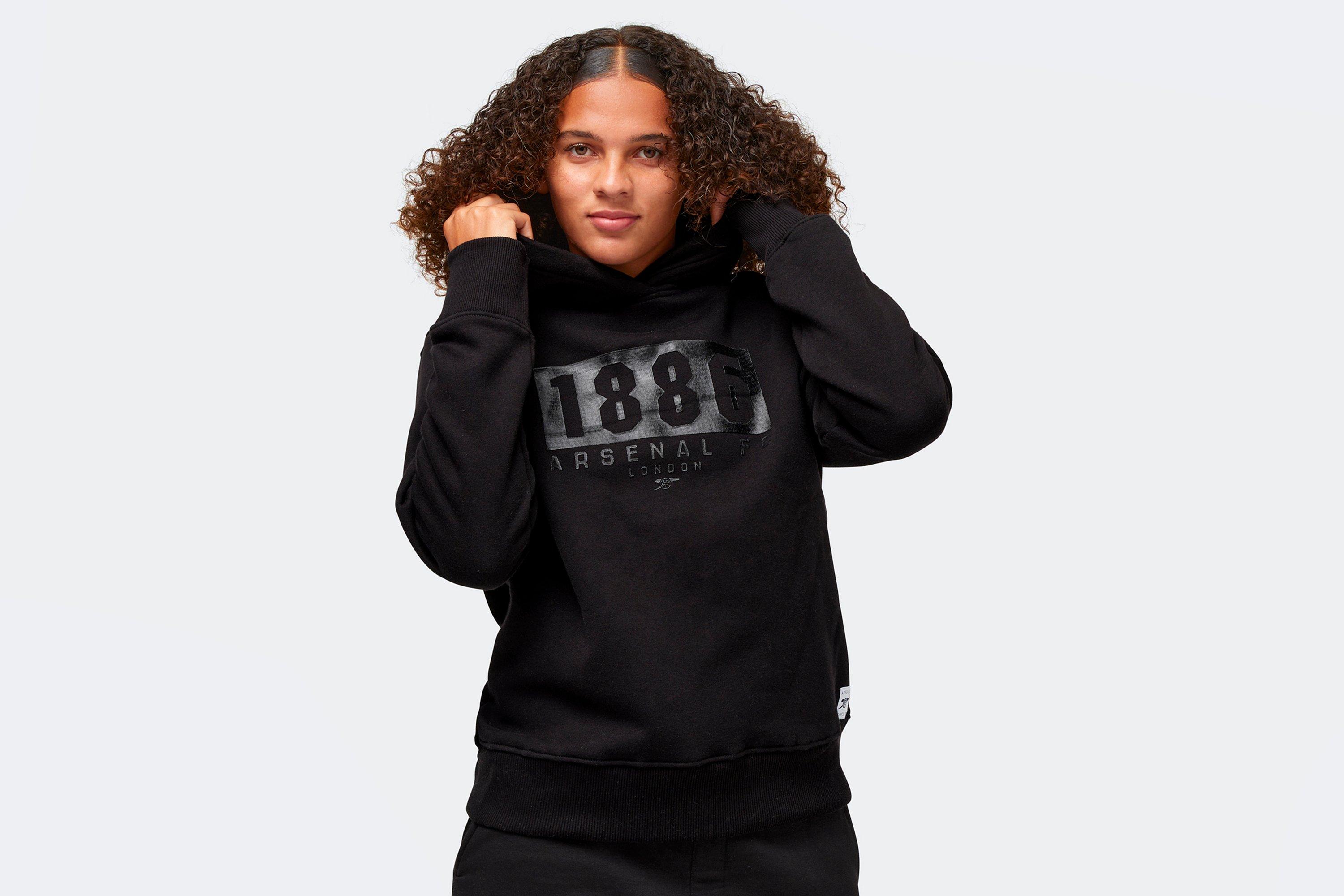 Arsenal Womens 1886 Black Box Print Hoodie