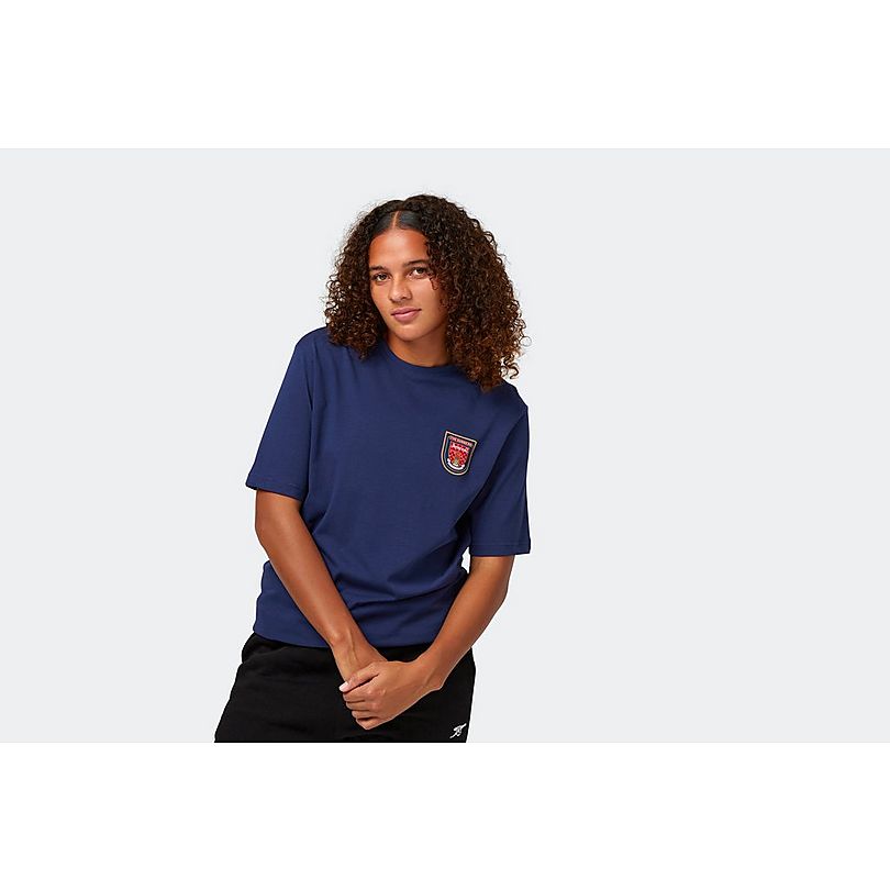 Arsenal Retro Crest Navy T-Shirt
