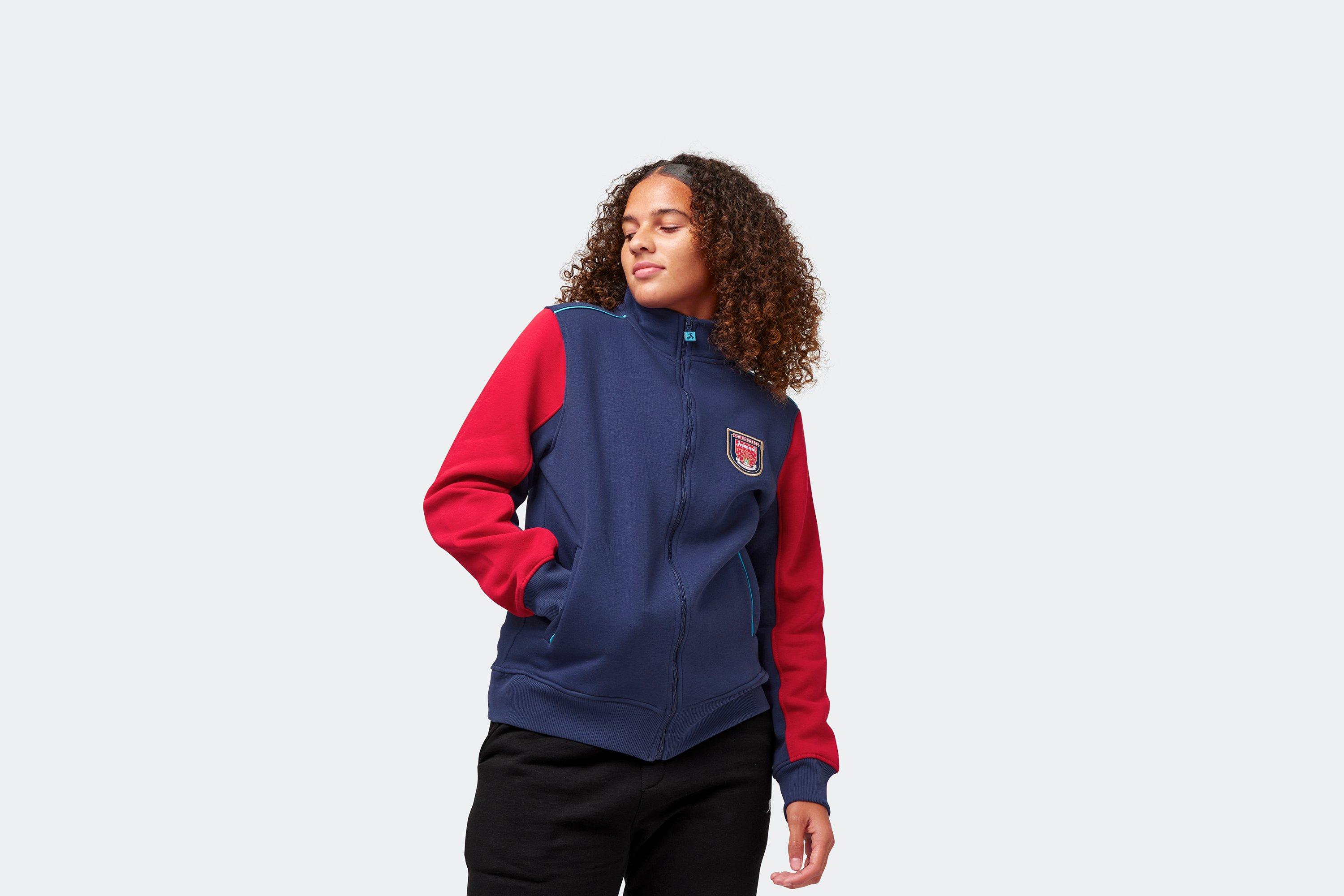 Arsenal Retro Crest Zip Fleece Sweatshirt