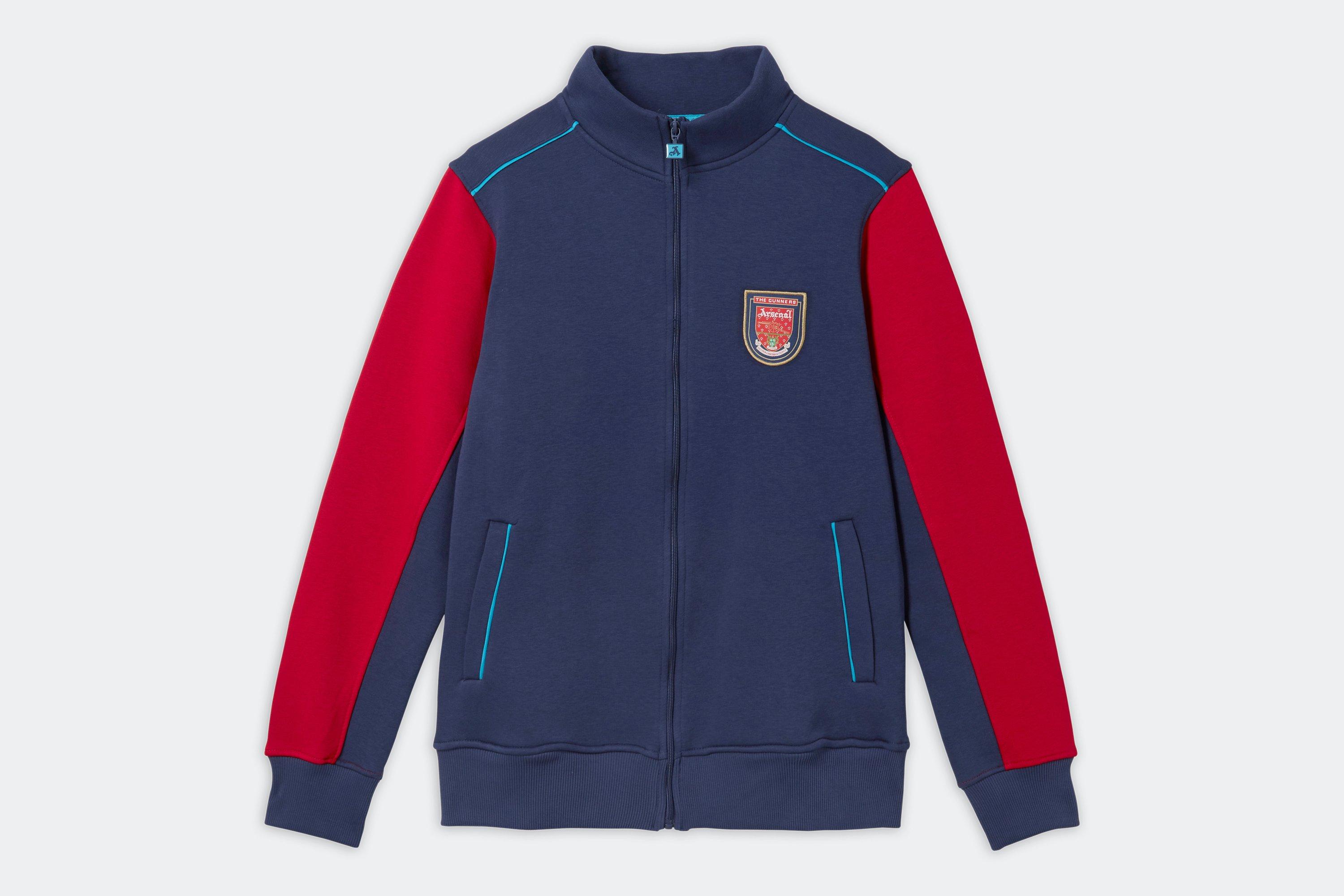 Arsenal Retro Crest Navy Zip Jacket