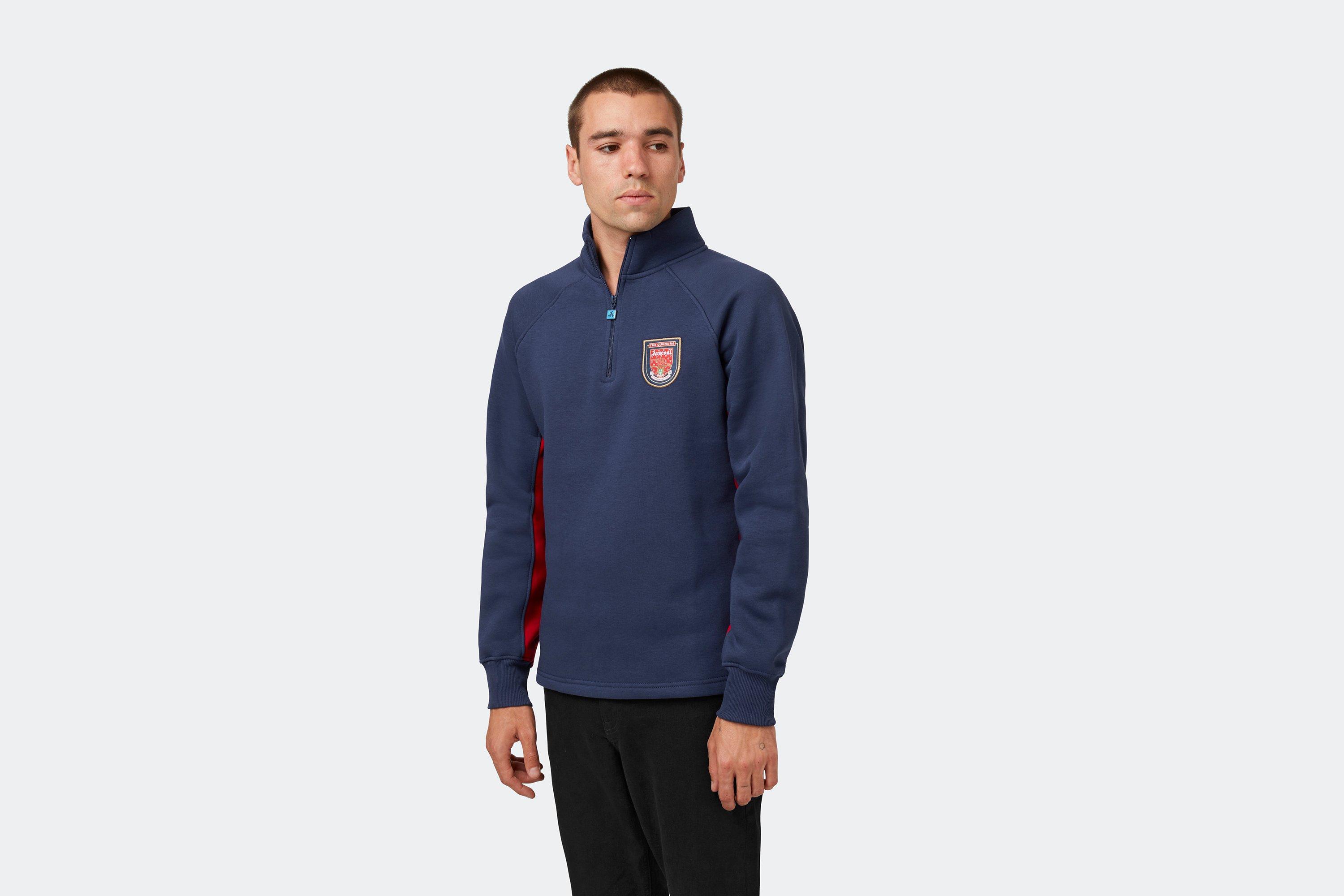 Arsenal Retro Crest Zip Fleece Sweatshirt