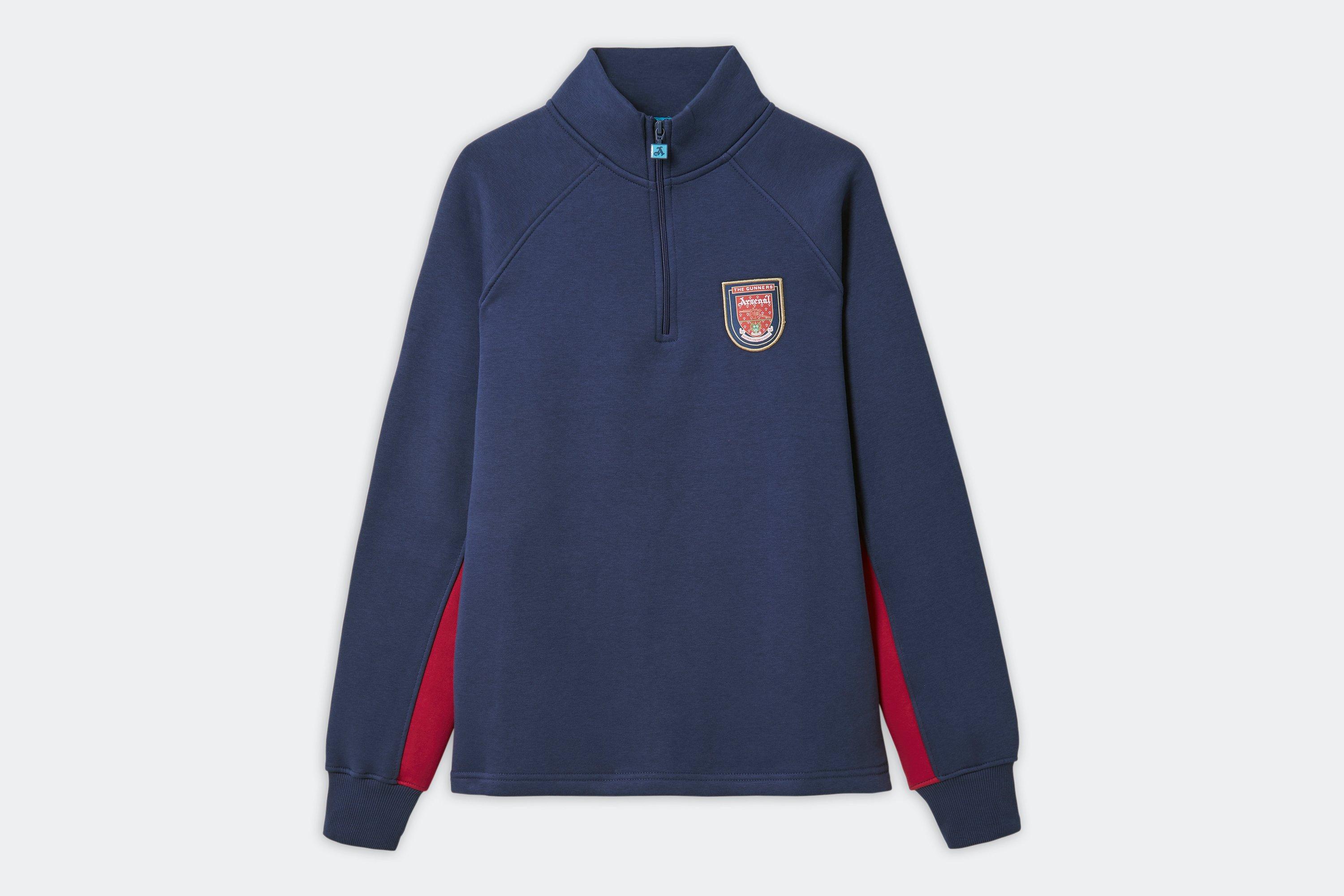 Arsenal Retro Crest Zip Fleece Sweatshirt