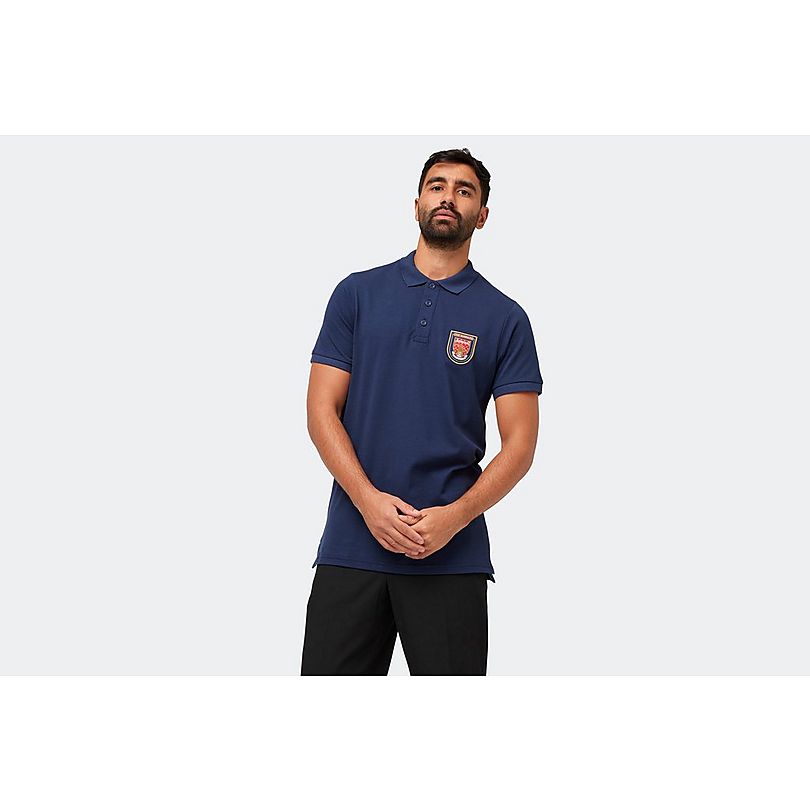 Arsenal Retro Crest Navy Polo Shirt