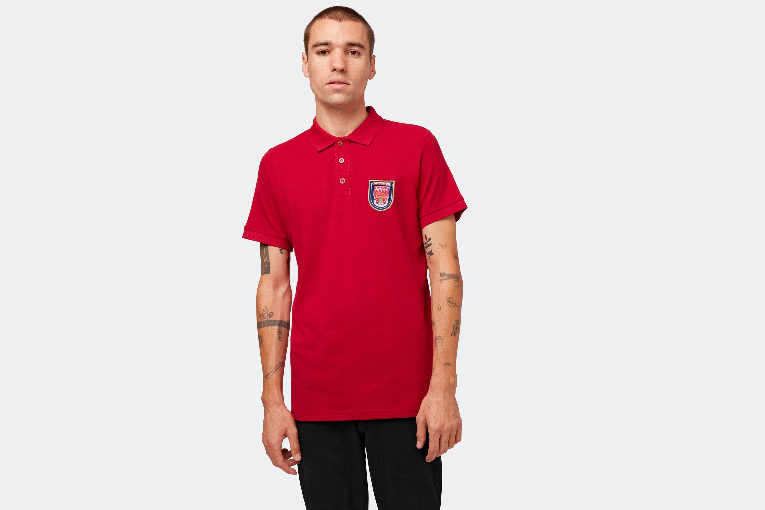 Arsenal Retro Crest Red Polo Shirt | Official Online Store