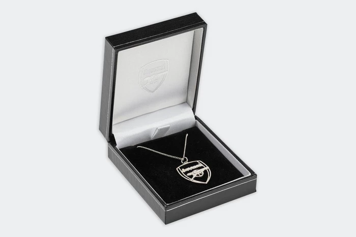 Arsenal Sterling  Silver Cut Out Crest Pendant and Chain