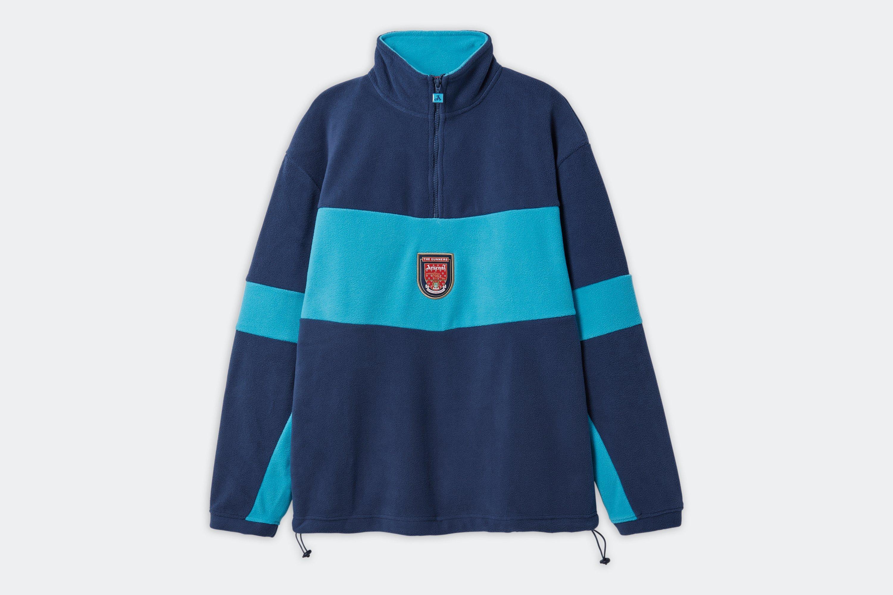 Arsenal Retro Crest Zip Fleece Sweatshirt