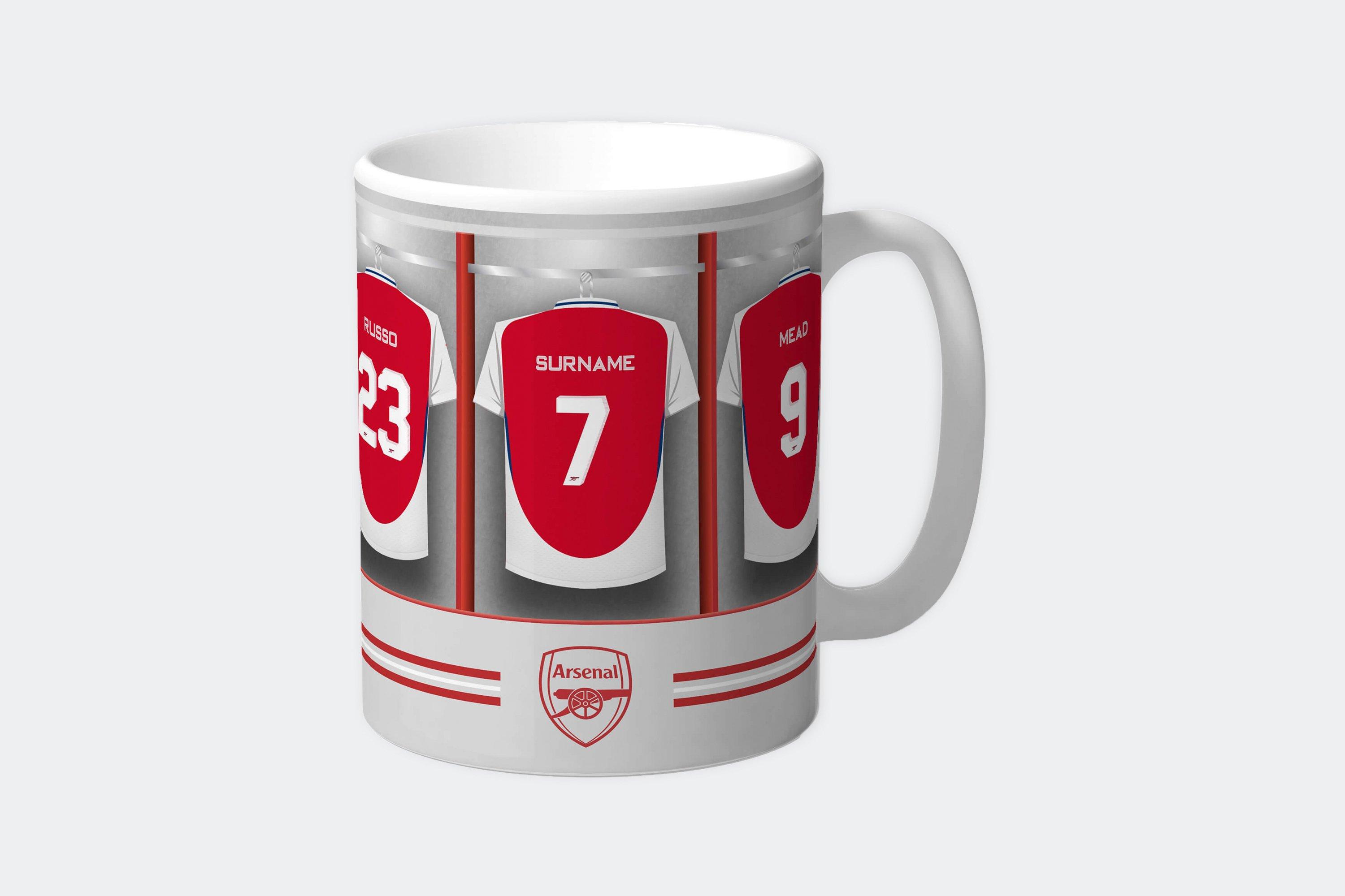 Arsenal Womens Personalised Dressing Room Mug