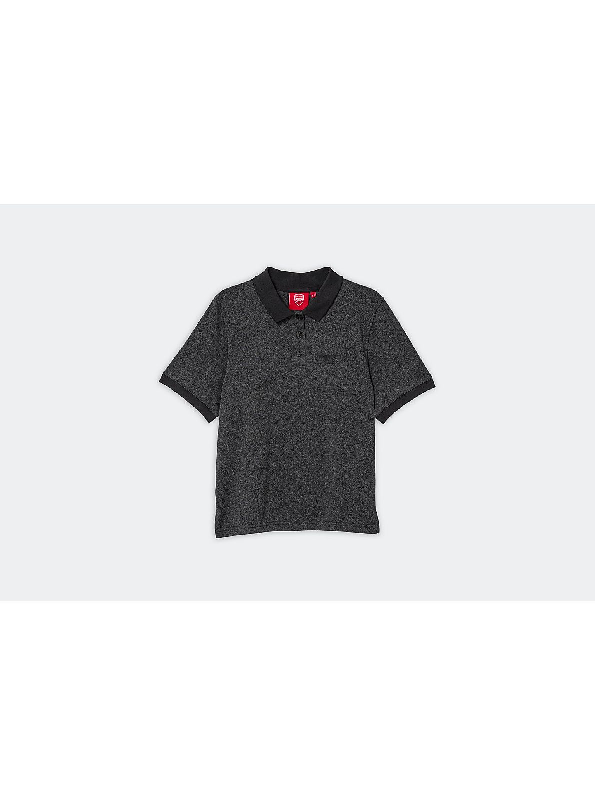 Arsenal Kids Leisure Space Dye Black Polo Shirt | Official Online Store
