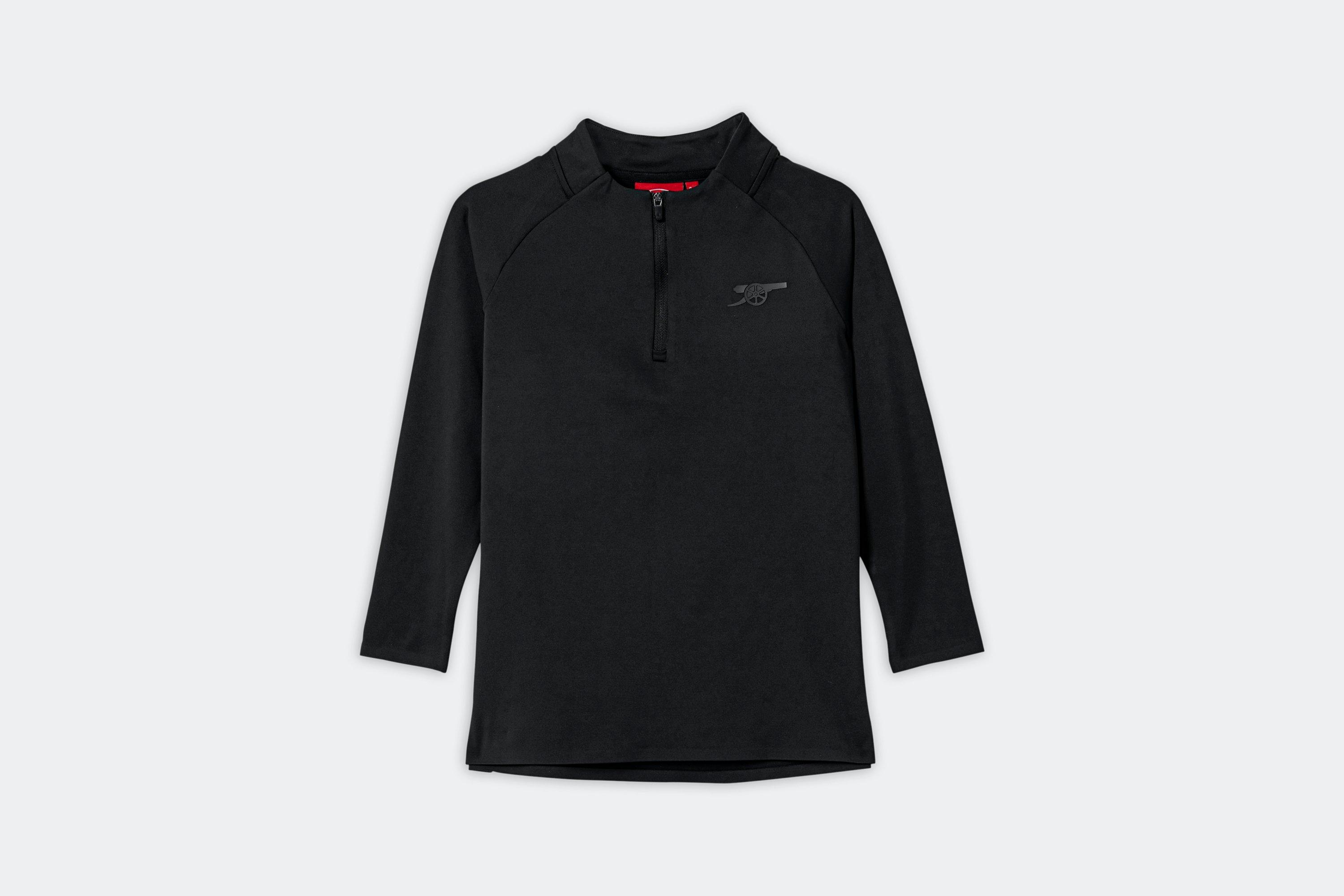 Arsenal Kids Leisure Black 1/4 Zip Top