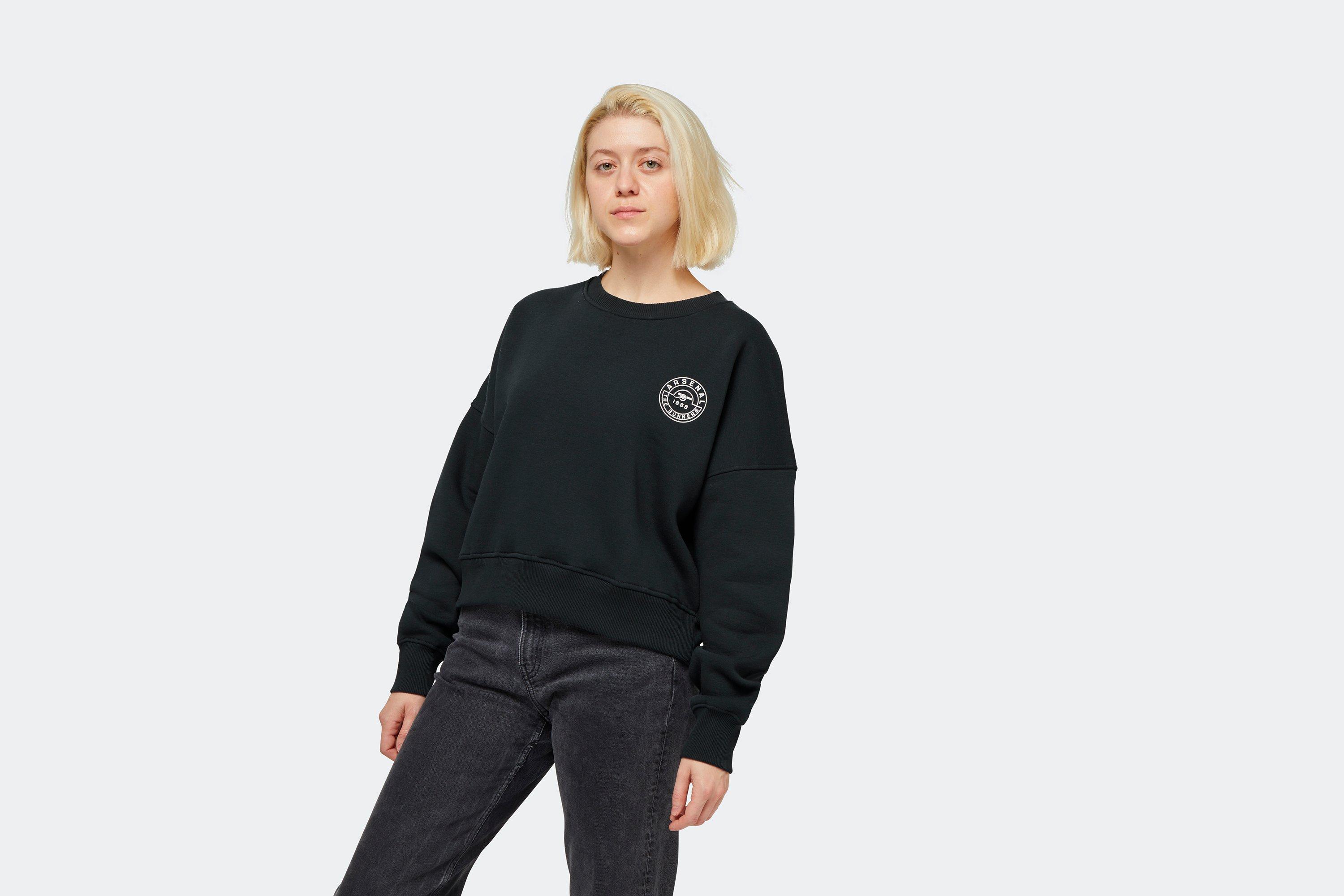 Arsenal Womens 1886 Black Sweatshirt