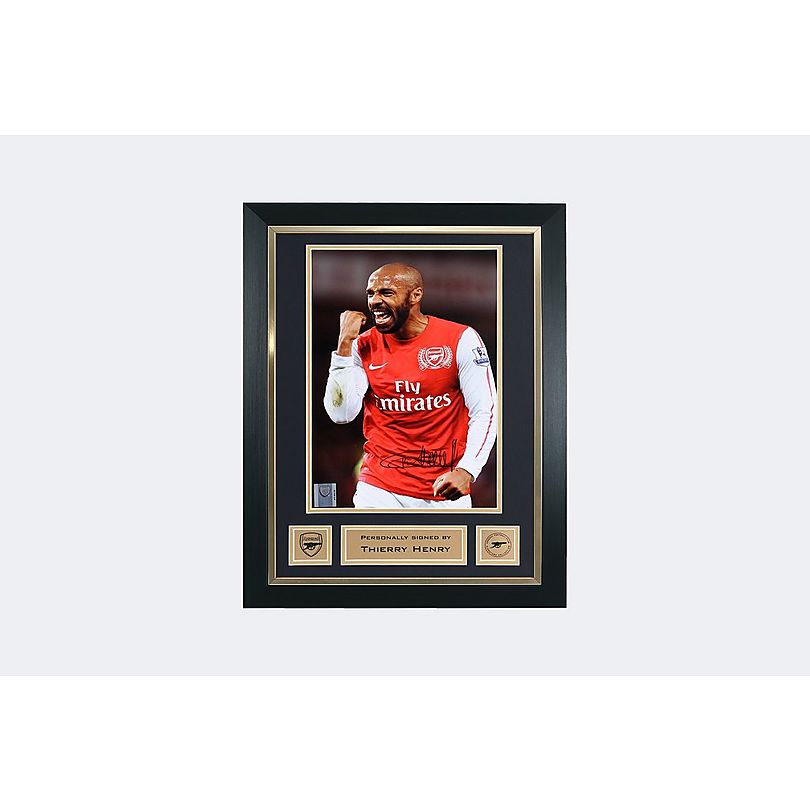 Arsenal Framed Signed Henry Fist Celebration Print
