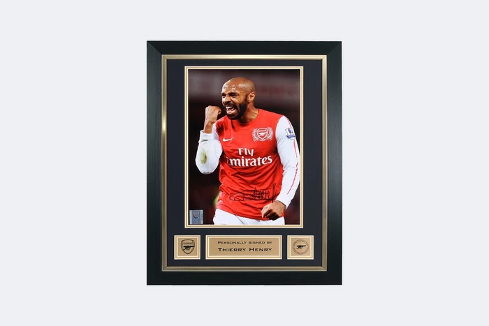 Arsenal Framed Signed Henry Fist Celebration Print