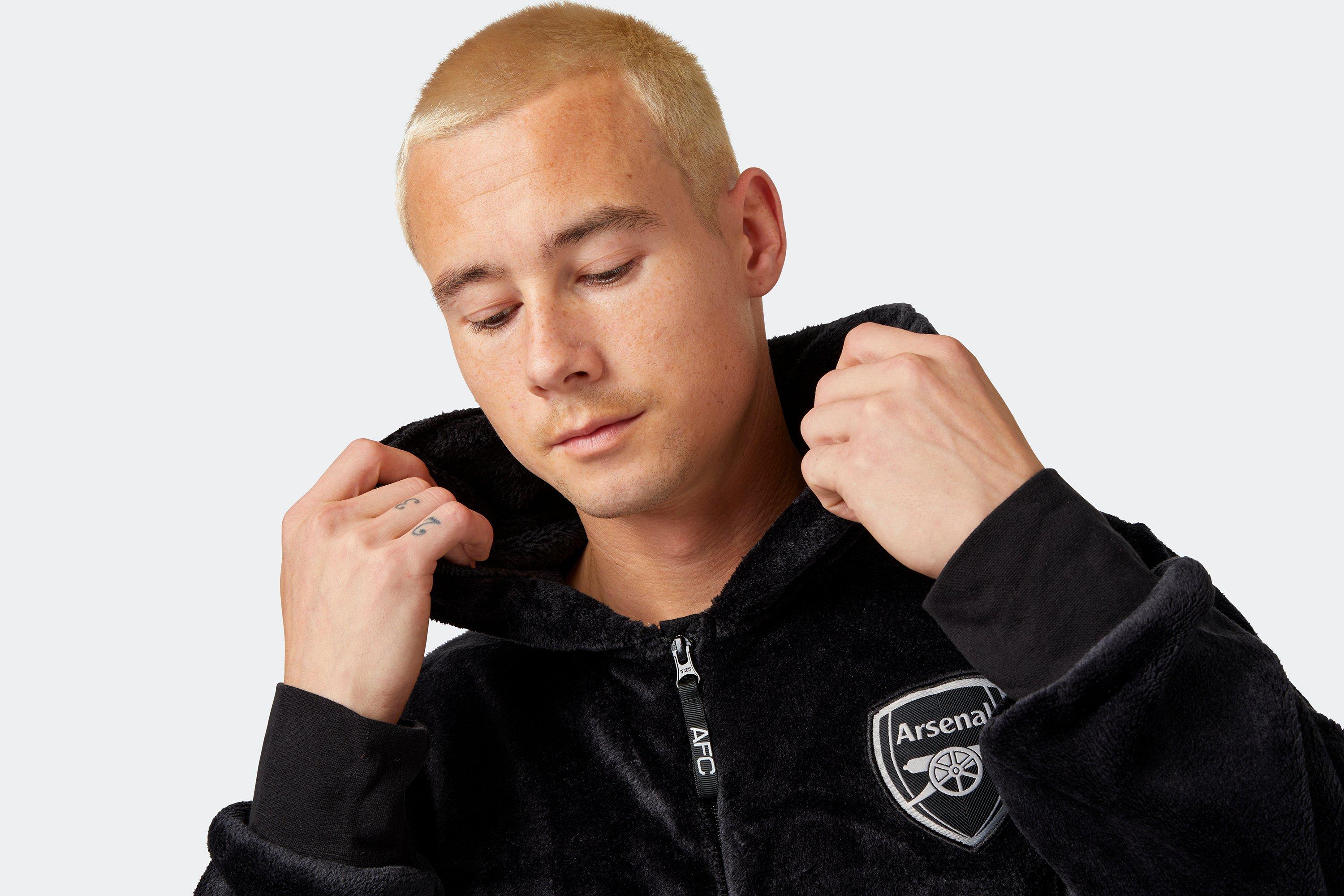 Arsenal Supersoft Black Fleece Onesie Official Online Store