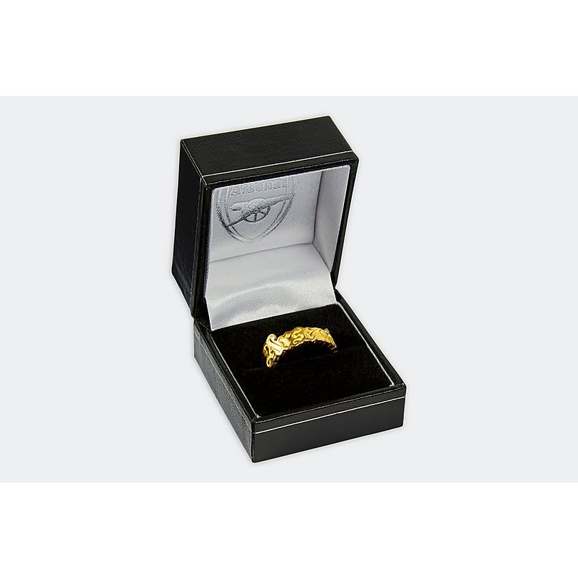 Arsenal 18ct Gold Plated Gothic Ring