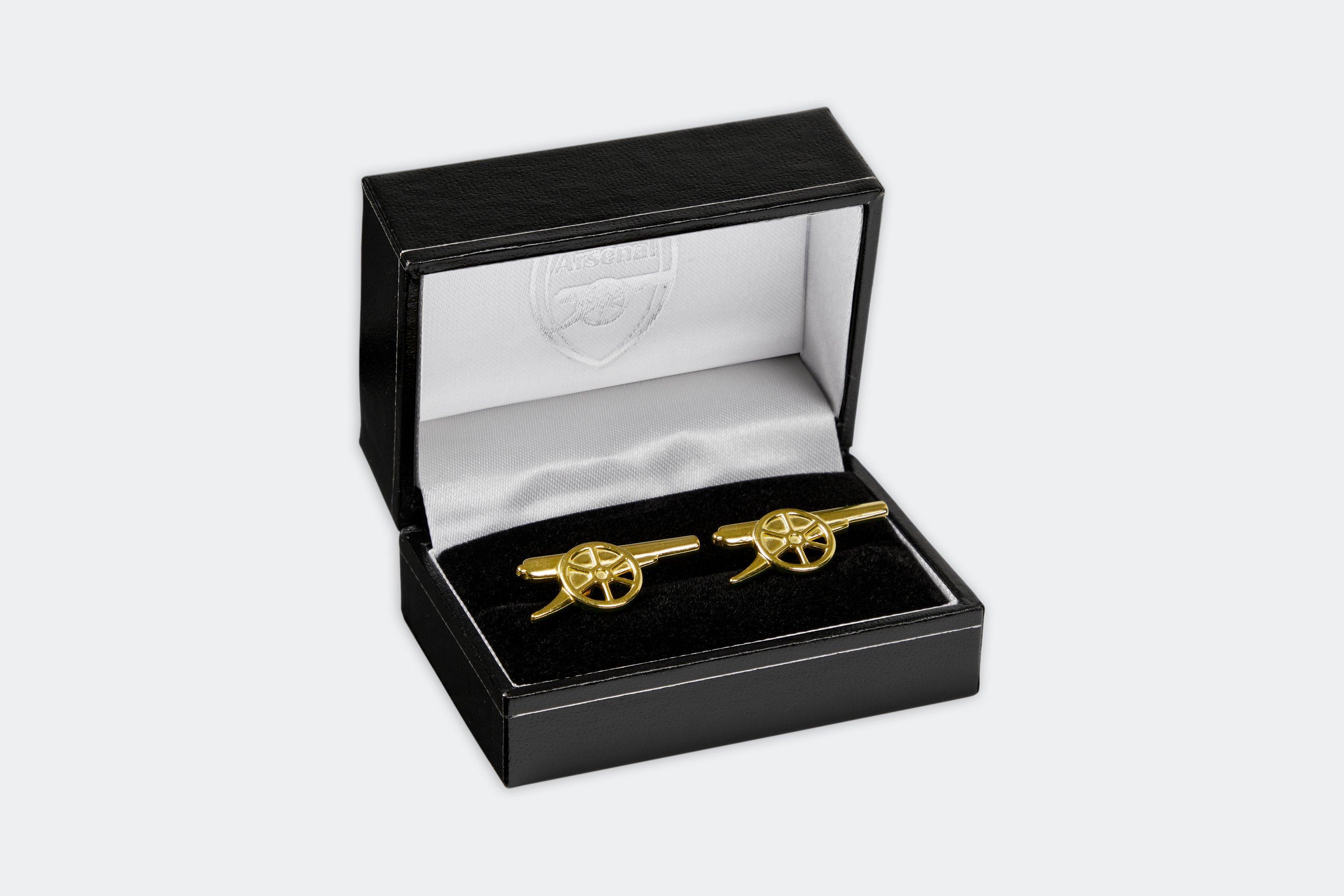 Arsenal 18ct Gold Plated Cannon Cufflinks