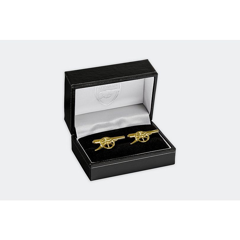 Arsenal 18ct Gold Plated Cannon Cufflinks