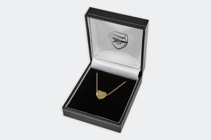 Arsenal Gold Plated Heart Pendant