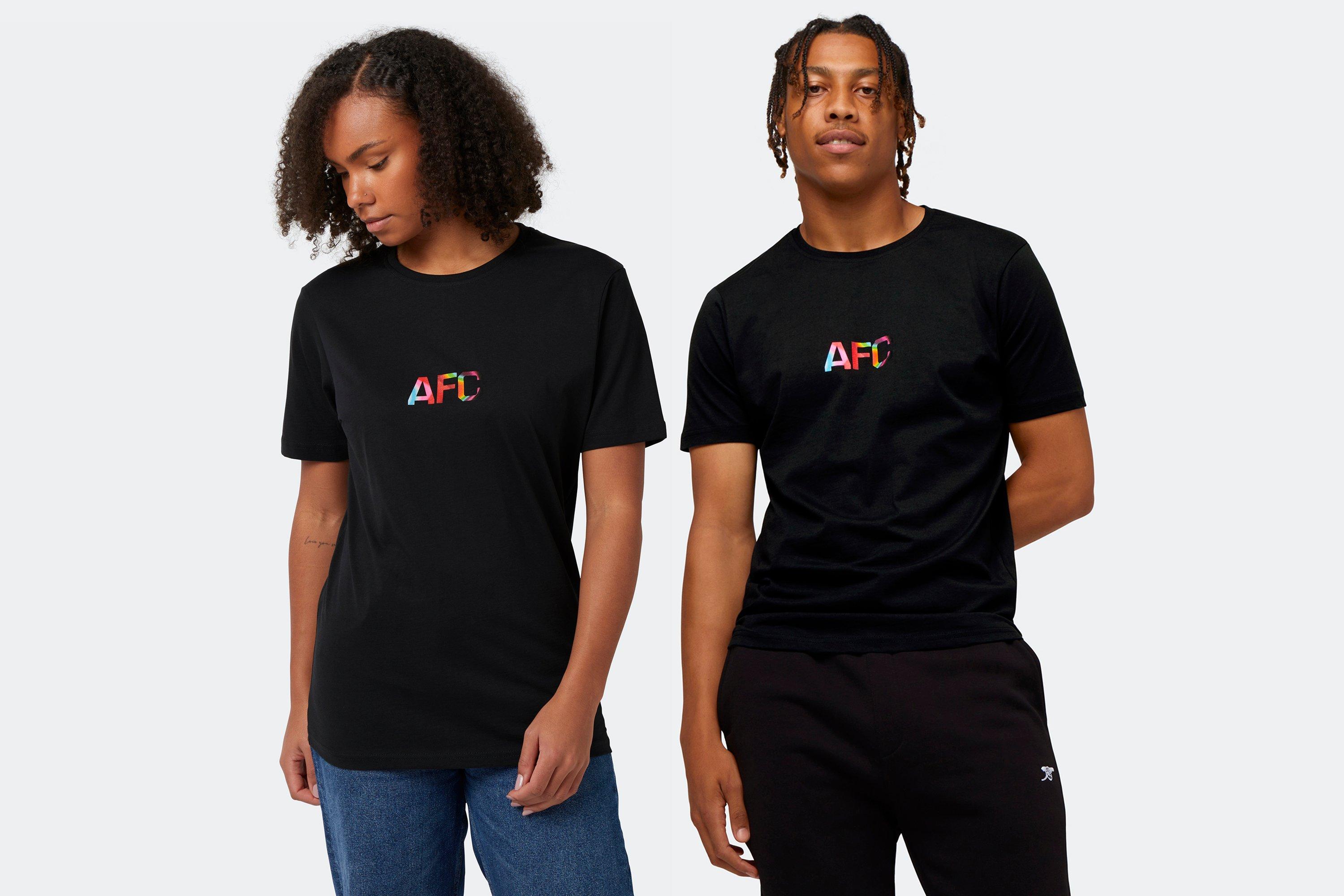 Arsenal AFC LGBTQ+ Pride Black T-shirt