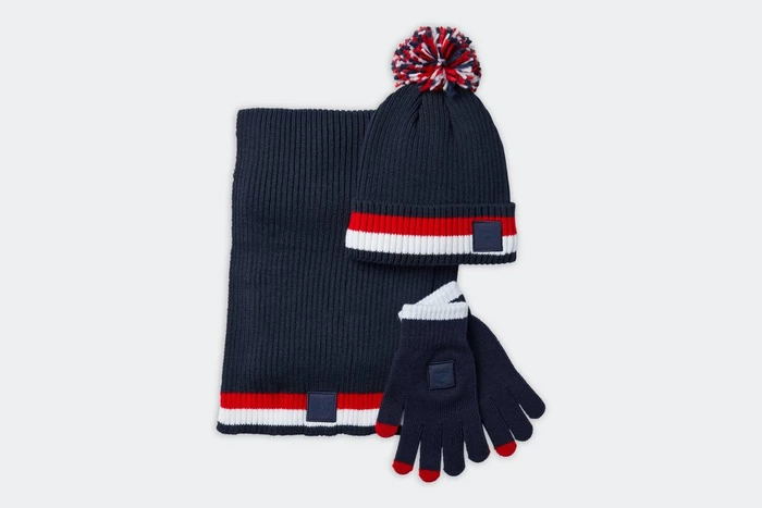Arsenal Pom Hat, Scarf and Glove Set
