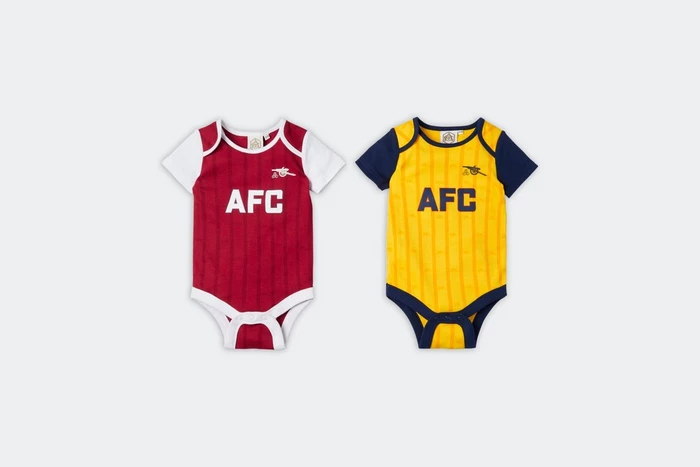 Arsenal Baby Retro 88-89 Home and Away 2pk Bodysuits