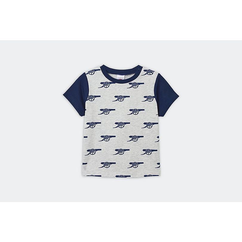 Arsenal Baby Grey Printed Cannon T-Shirt