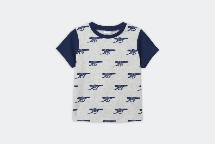 Arsenal Baby Grey Printed Cannon T-Shirt