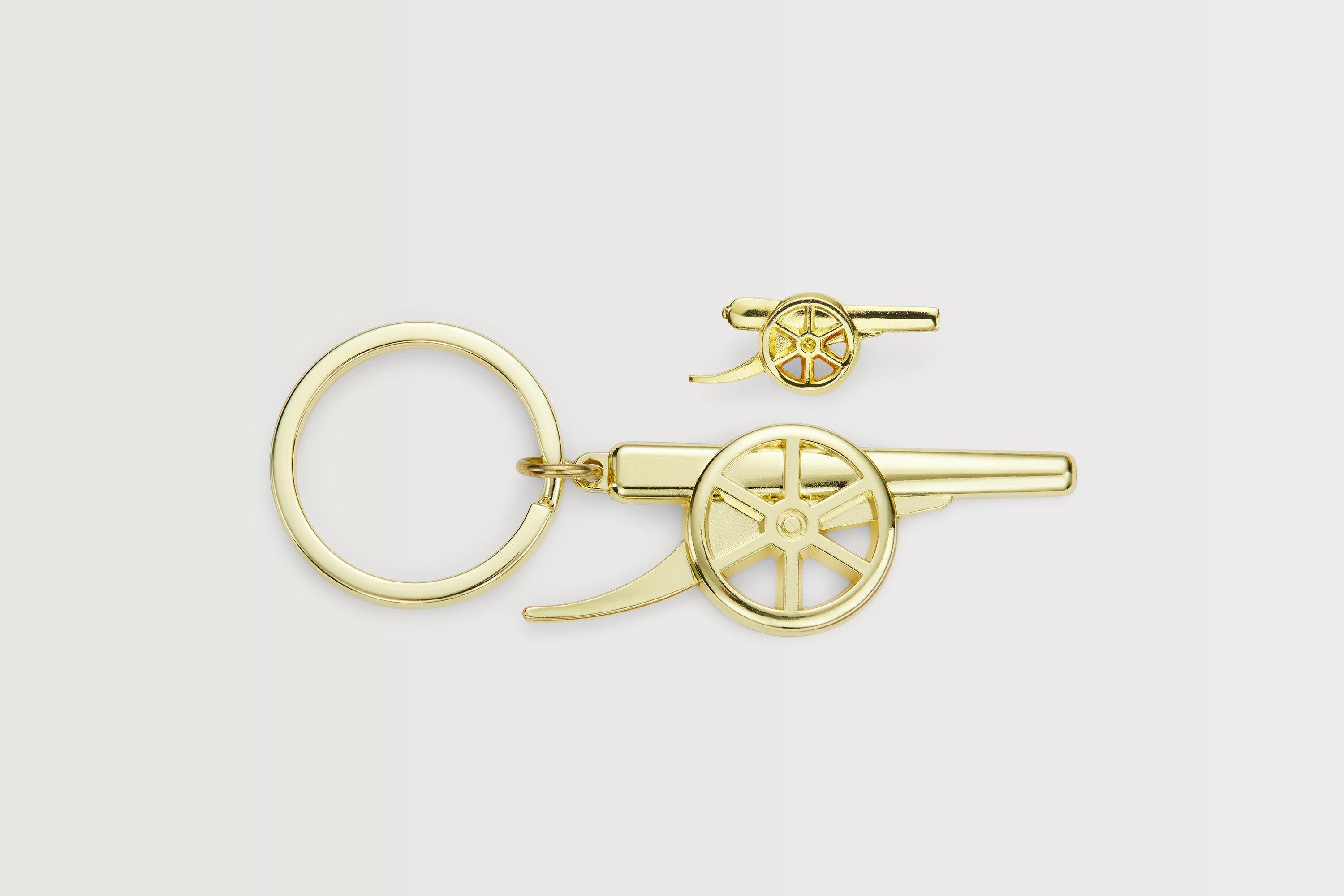 Arsenal Cannon Keyring and Badge Set